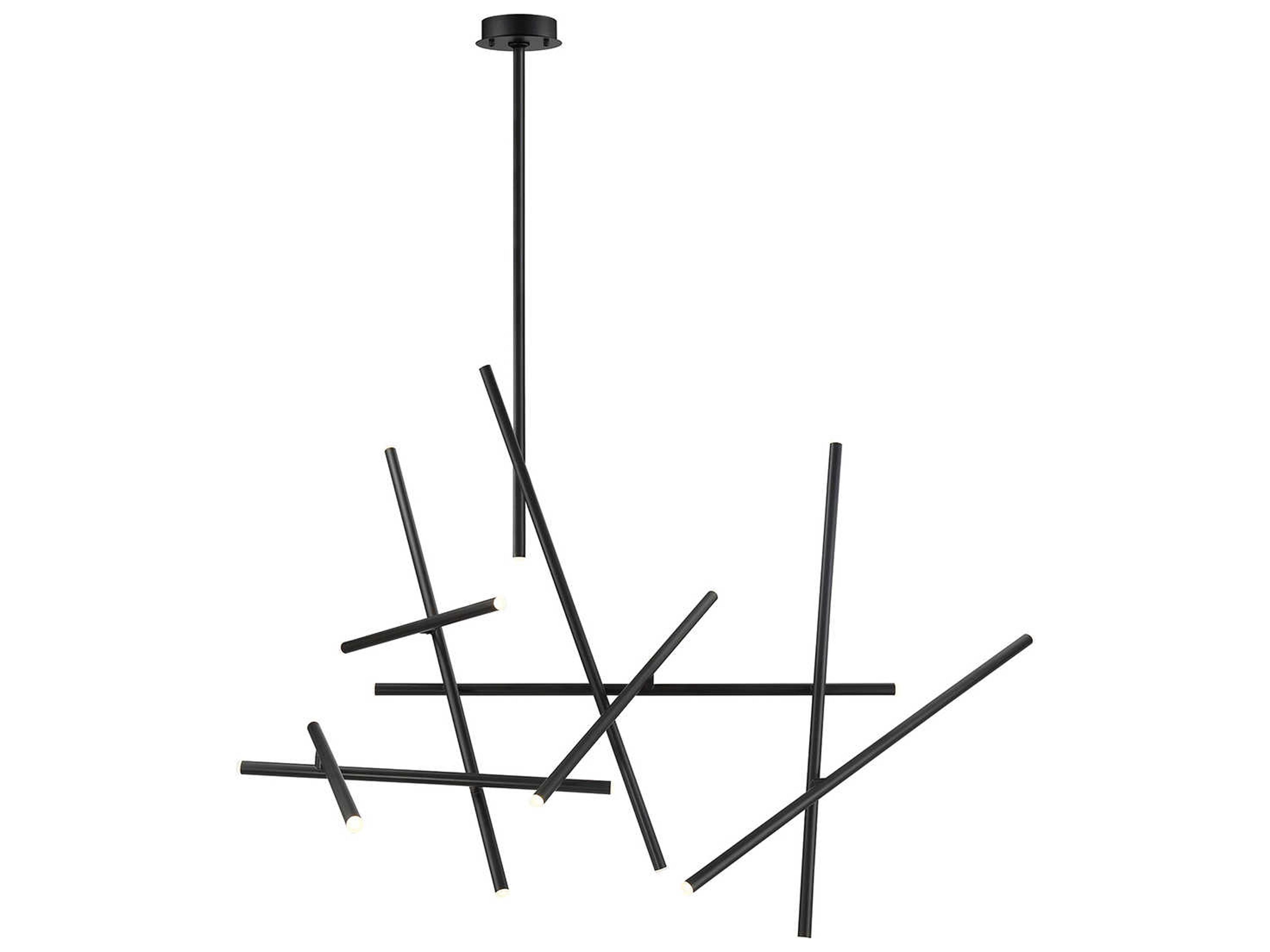 Eurofase Crossroads 18-Light8-Light Black LED Linear Island Pendant