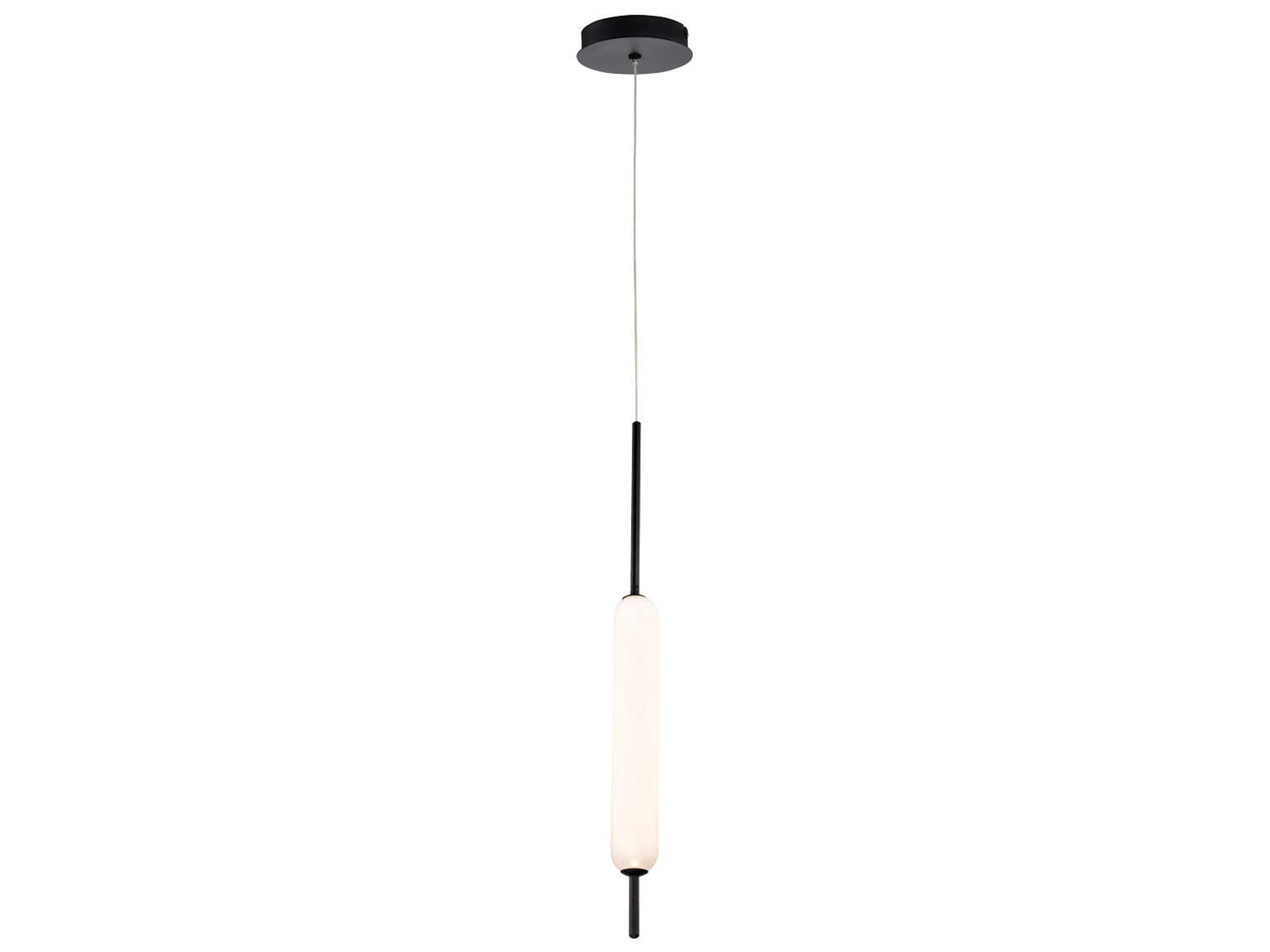 Eurofase Cumberland 1-Light Black Glass LED Mini Pendant