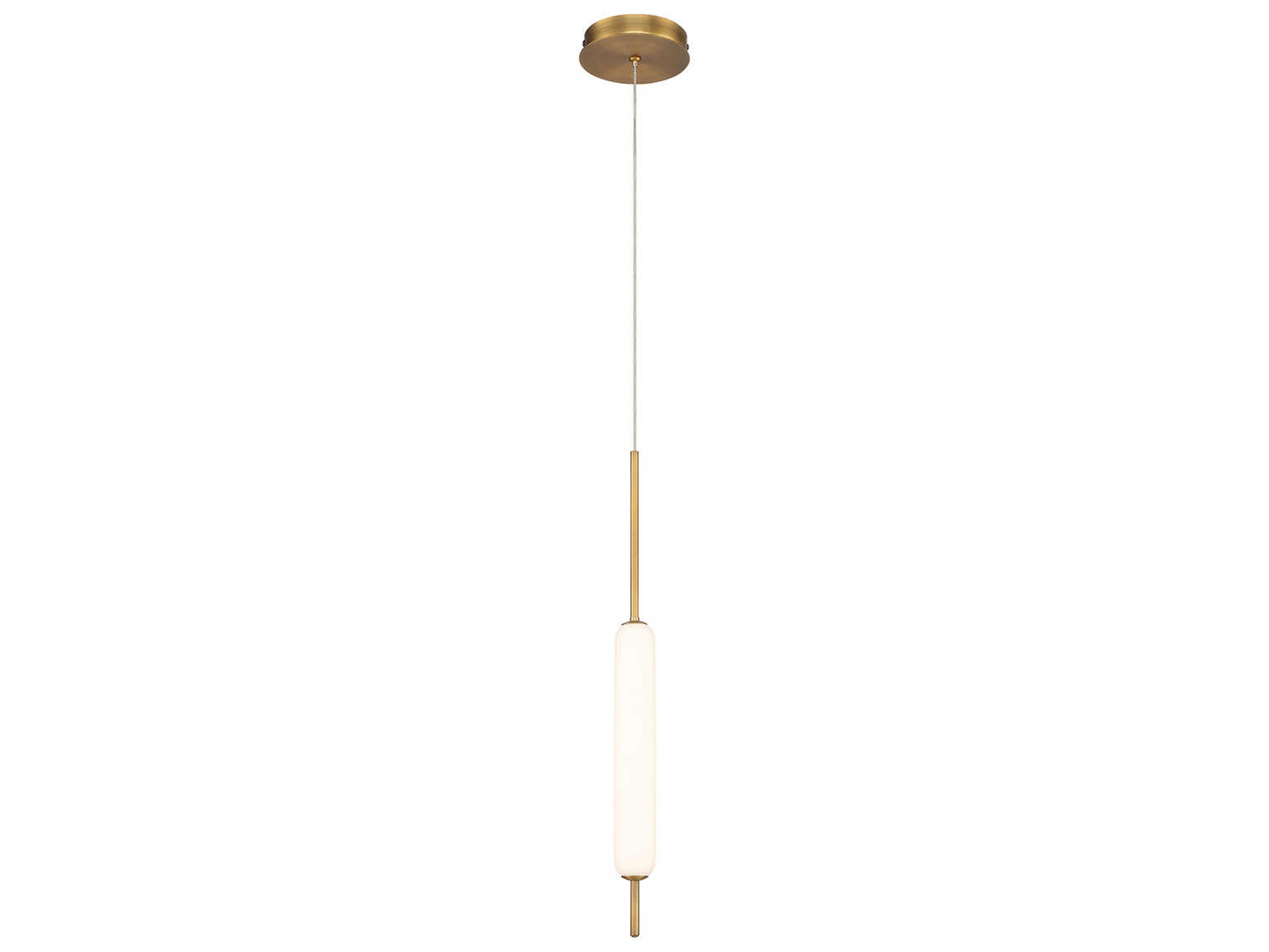 Eurofase Cumberland 1-Light Antique Brass Glass LED Mini Pendant