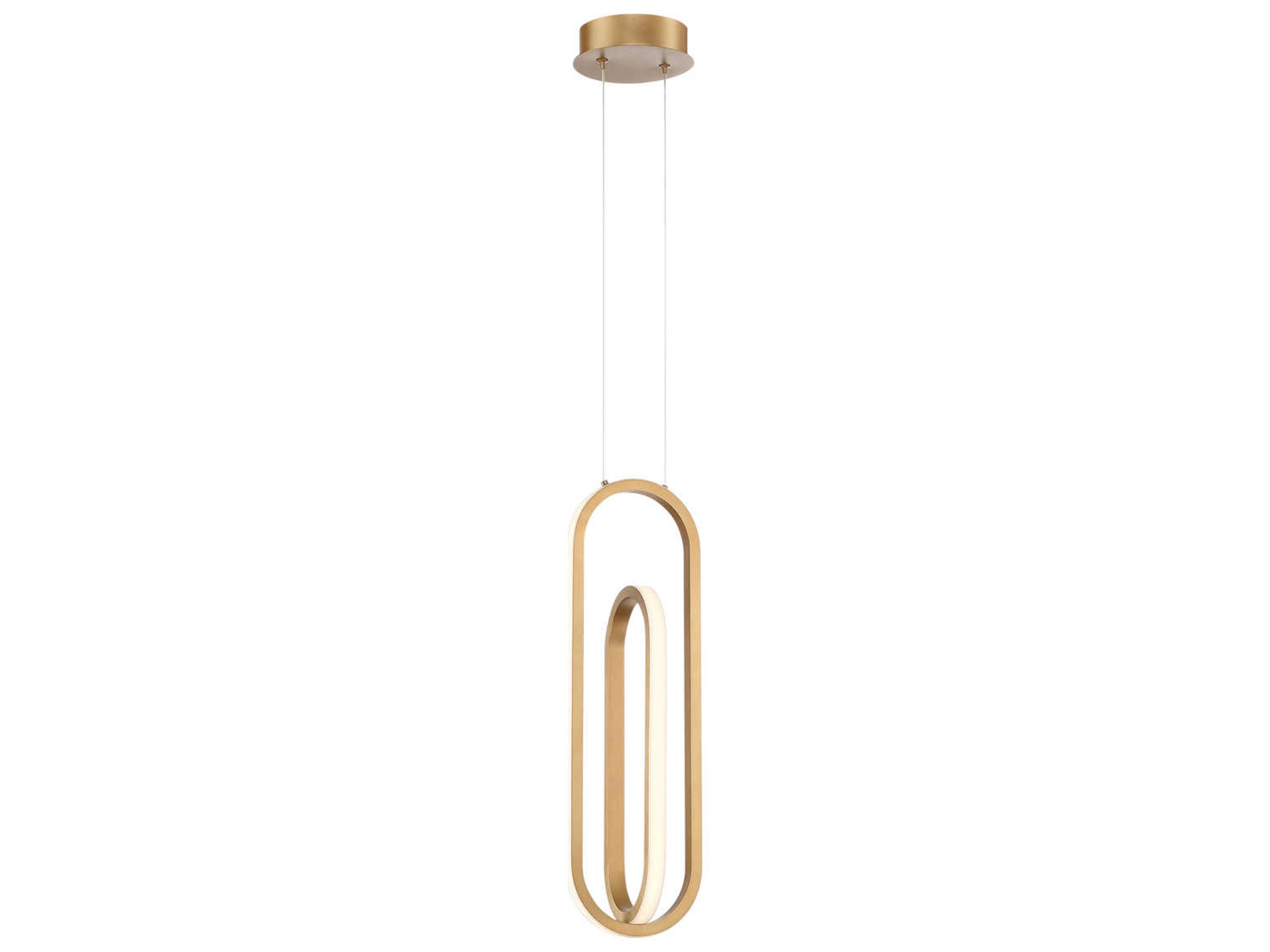Eurofase Demark Satin Gold LED Geometric Round Mini Pendant