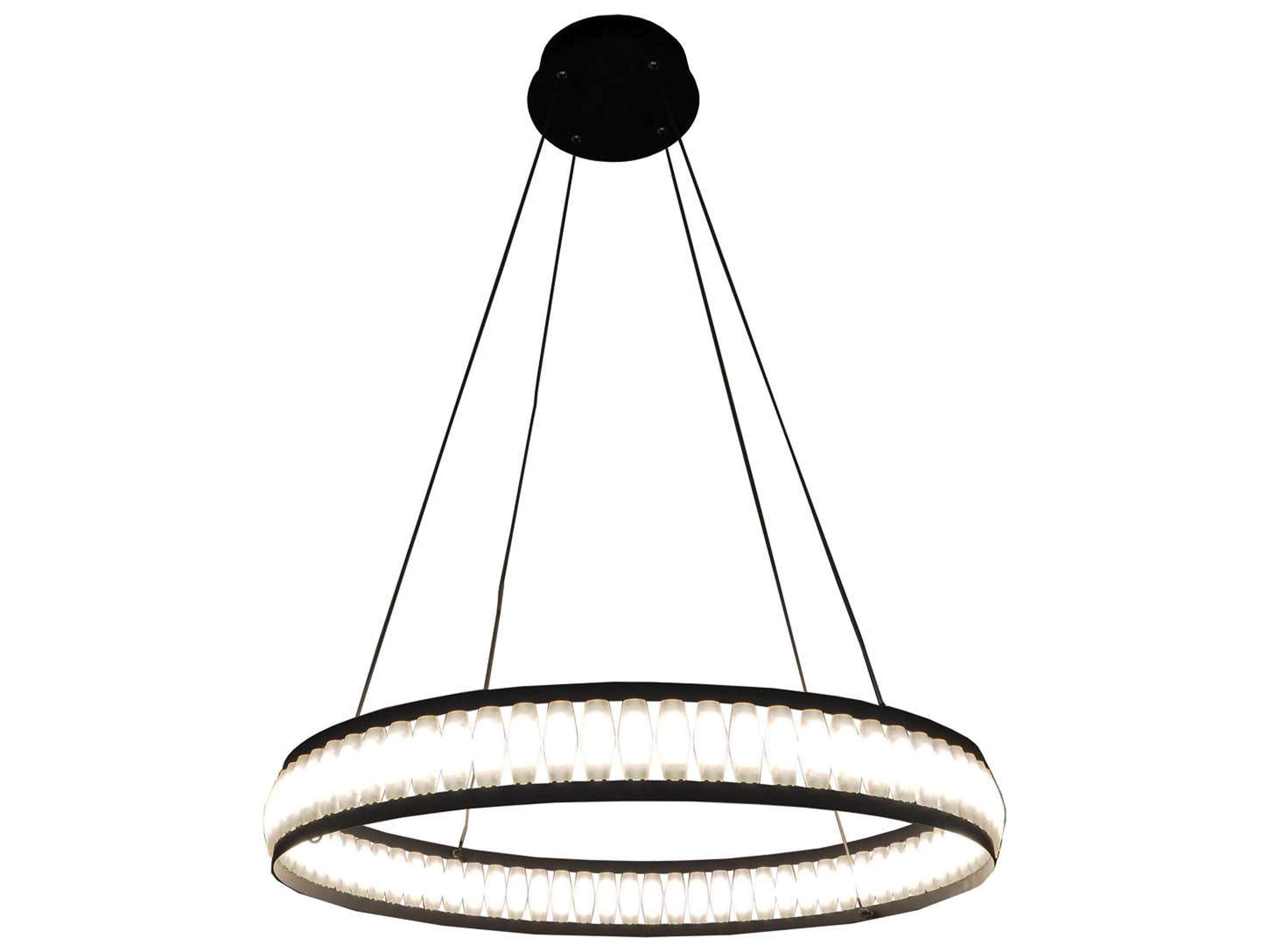 Eurofase Forster 76-Light Black LED Round Pendant
