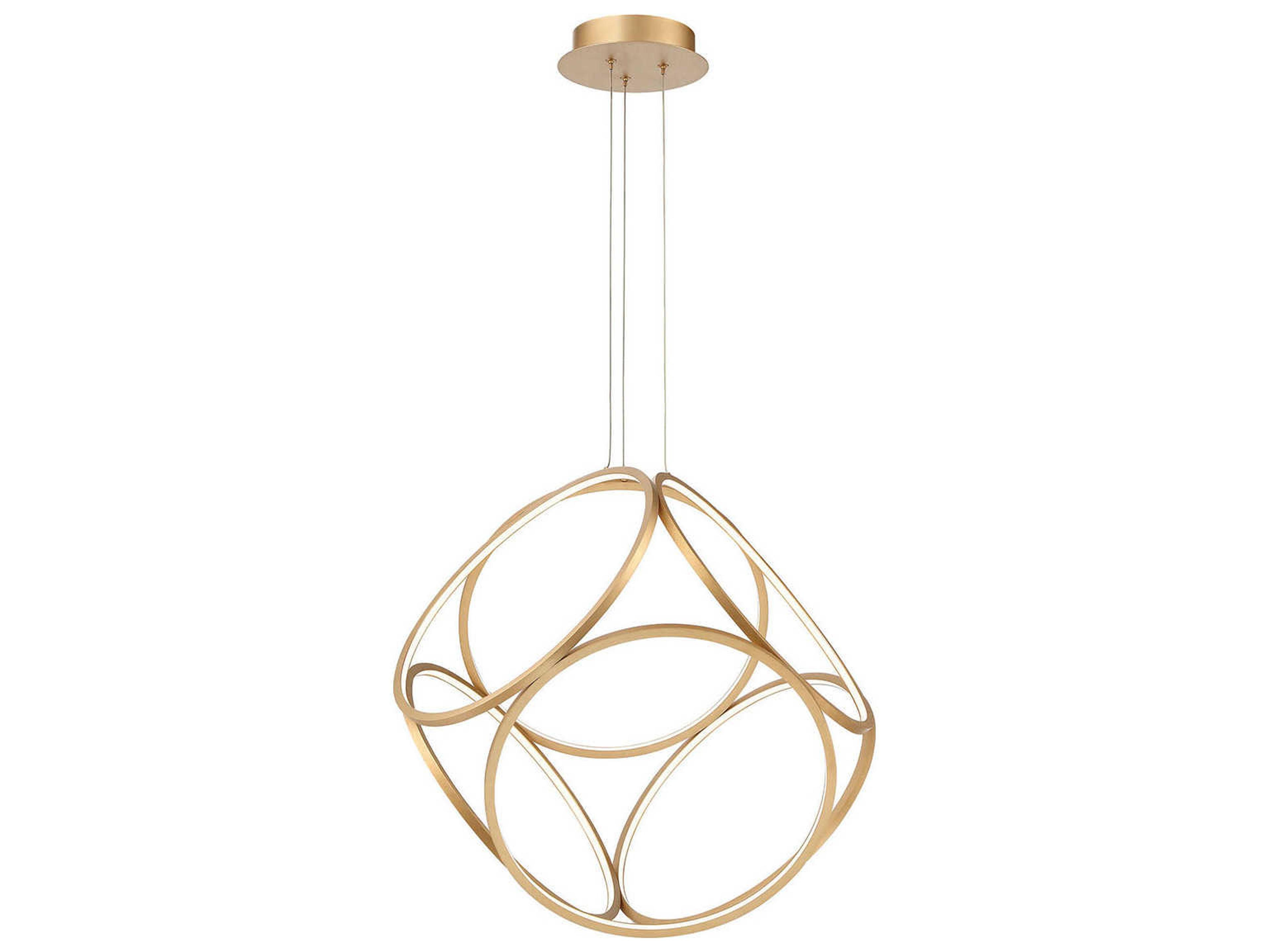Eurofase Glenview 6-Light Gold LED Geometric Pendant
