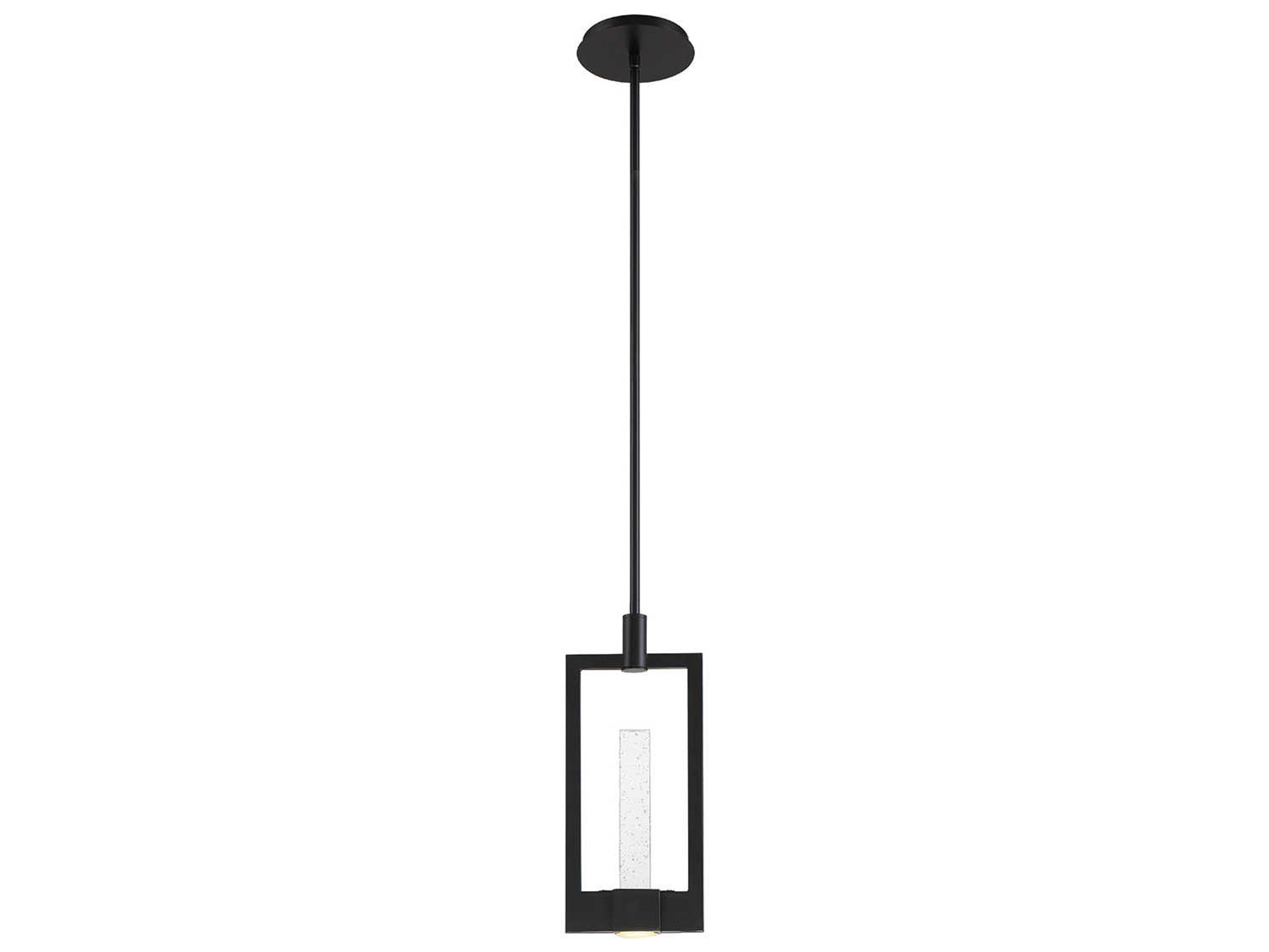 Eurofase Hanson 2-Light Black Glass LED Cylinder Geometric Mini Pendant