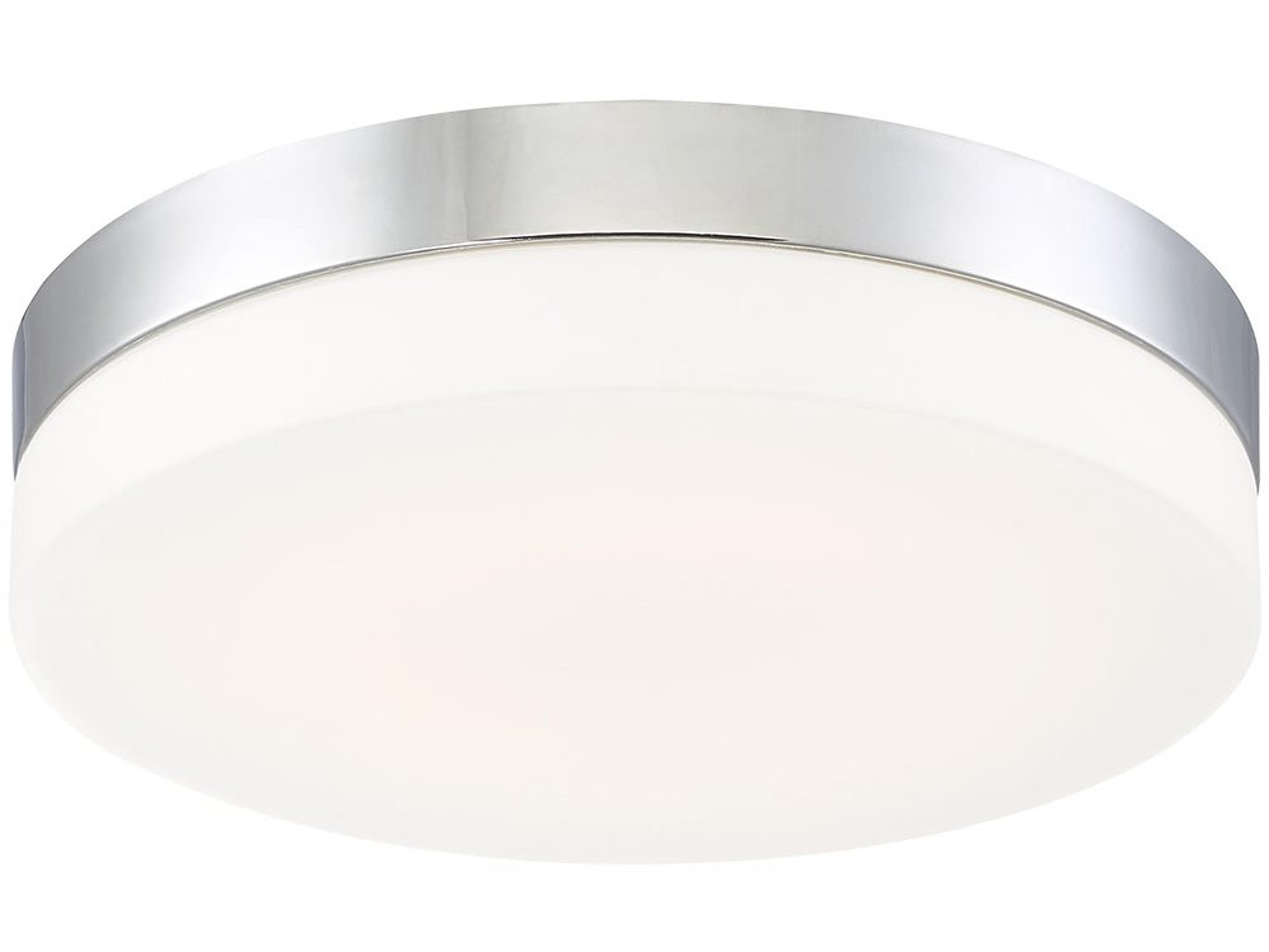 Eurofase Koss 1-Light Chrome Glass LED Round Flush Mount