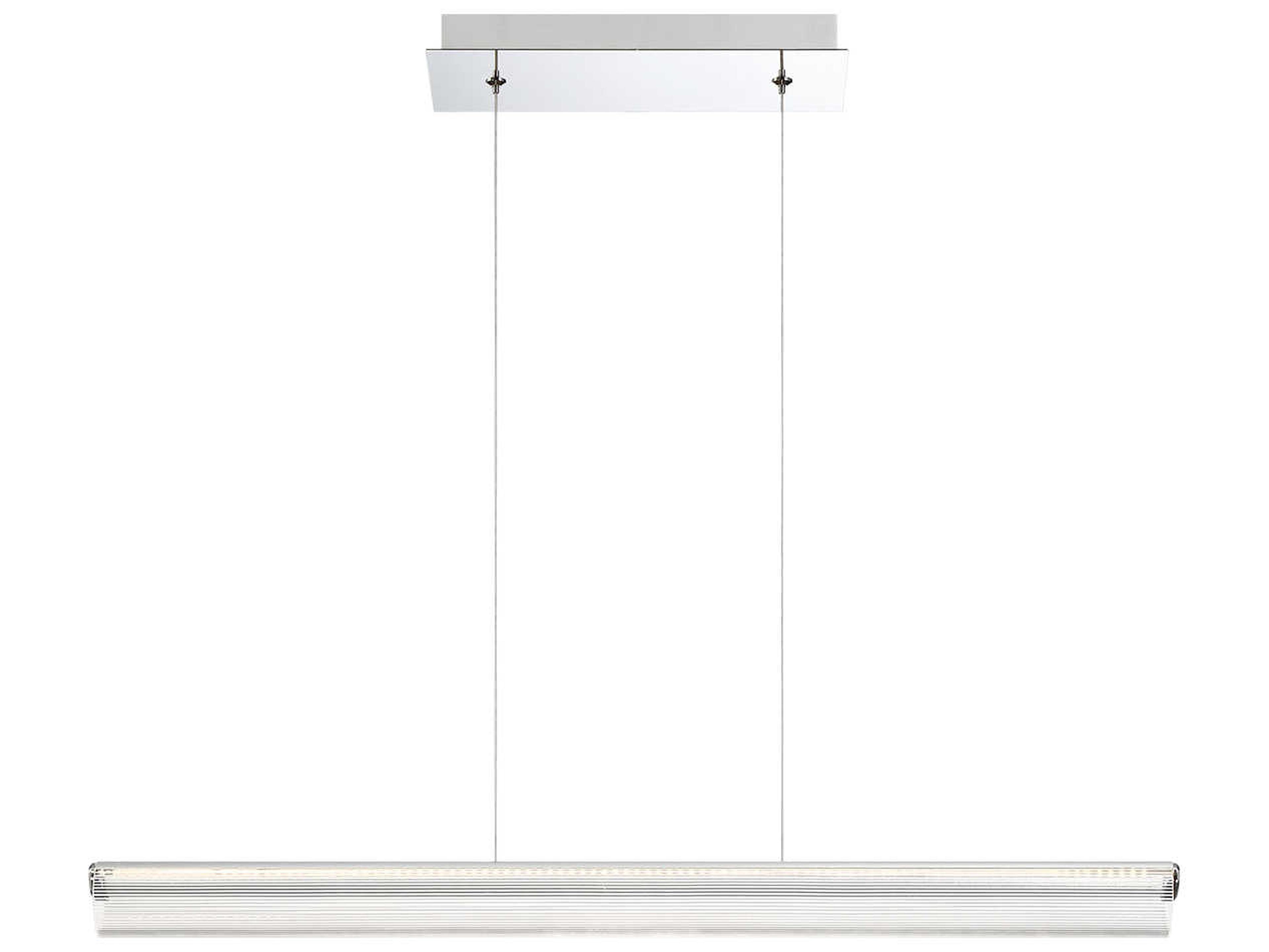 Eurofase Landor 1-Light Chrome LED Linear Island Pendant