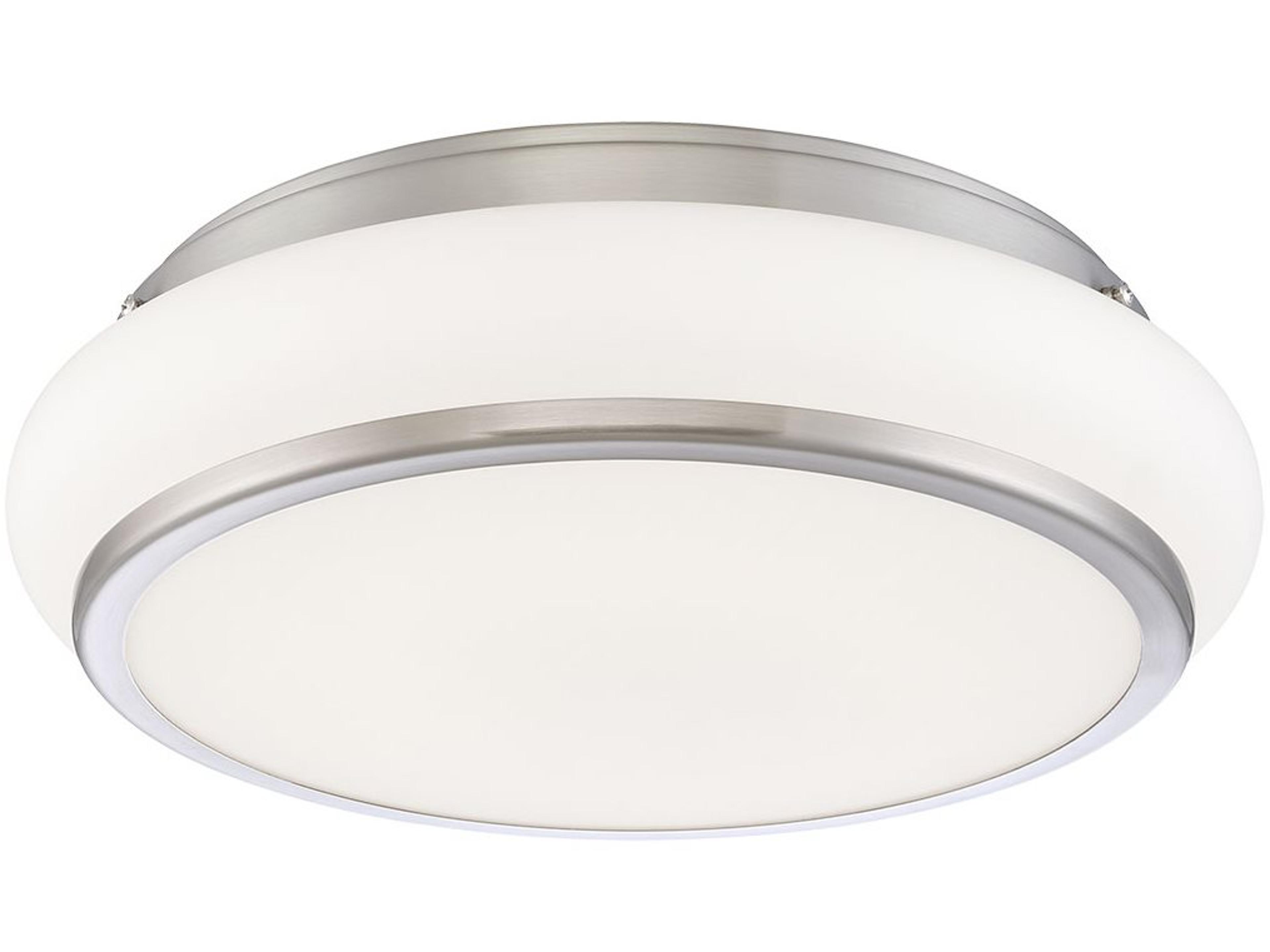 Eurofase Muir 1-Light Satin Nickel Round Flush Mount