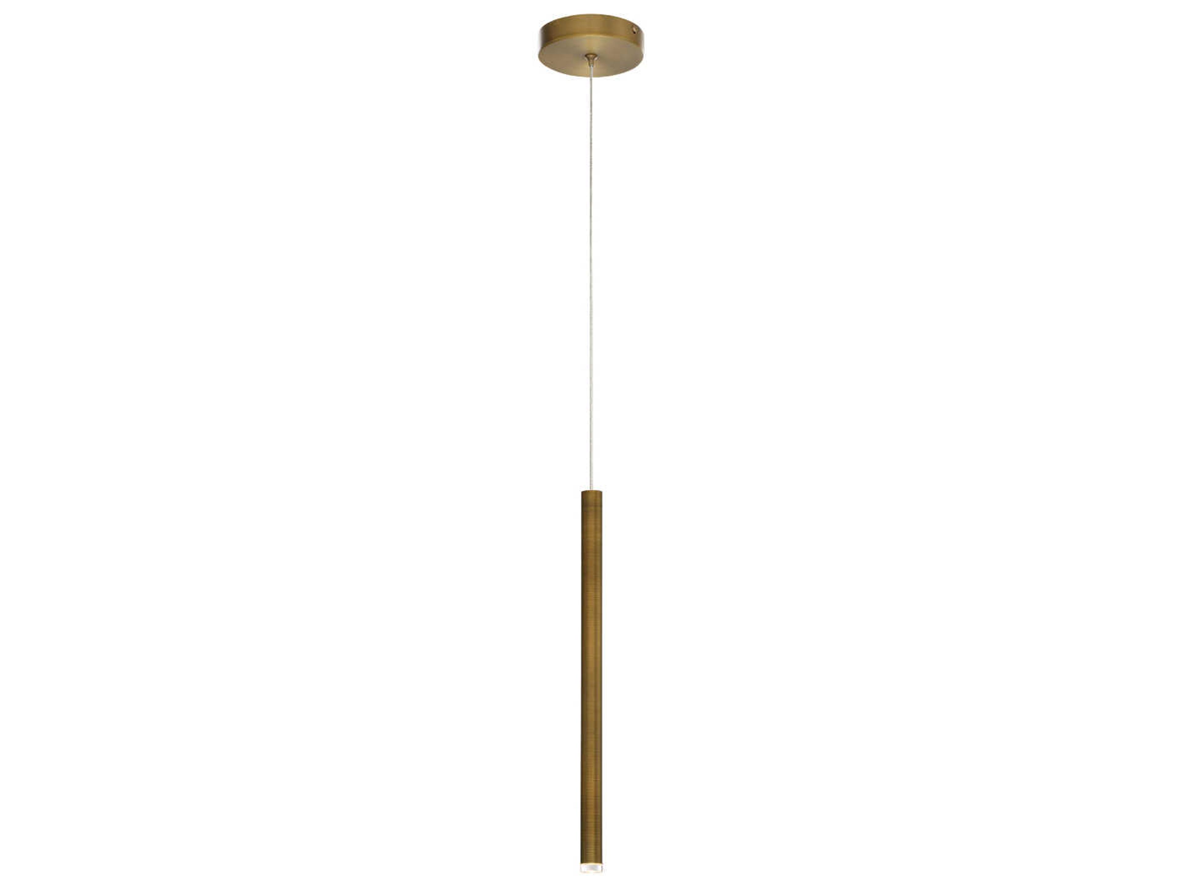 Eurofase Navada Antique Brass LED Cylinder Mini Pendant