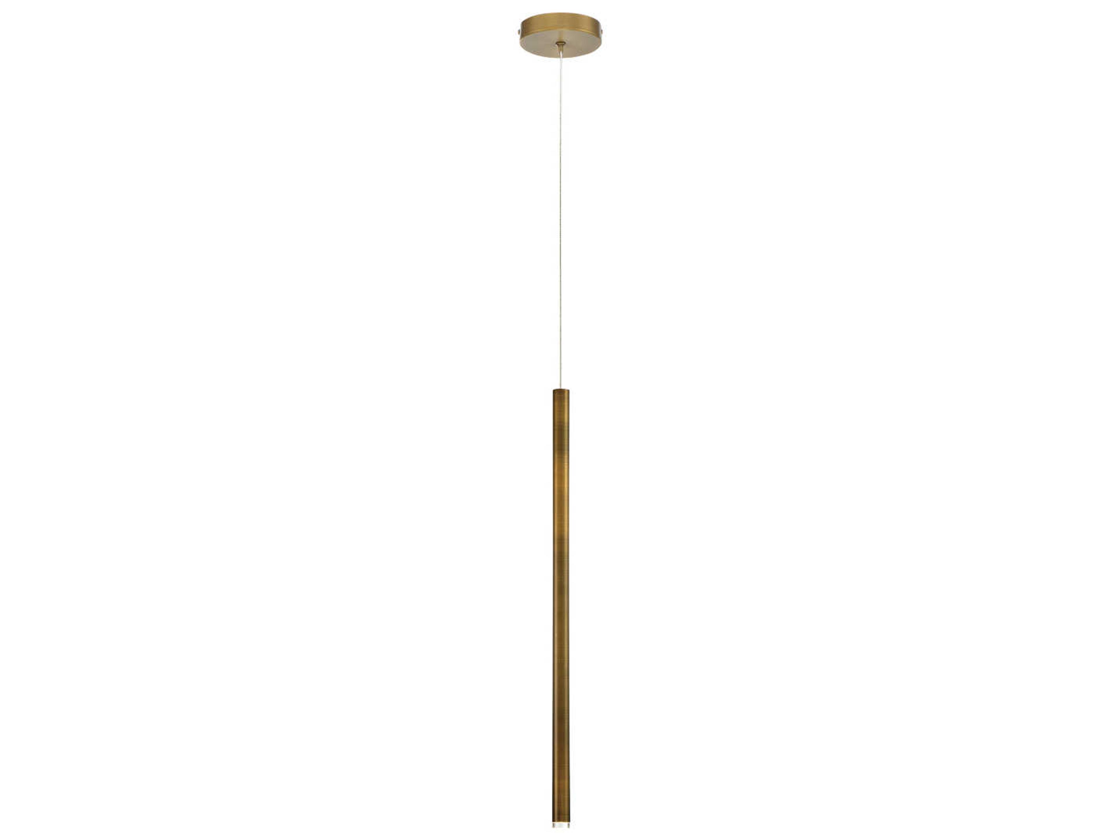 Eurofase Navada Antique Brass LED Cylinder Mini Pendant