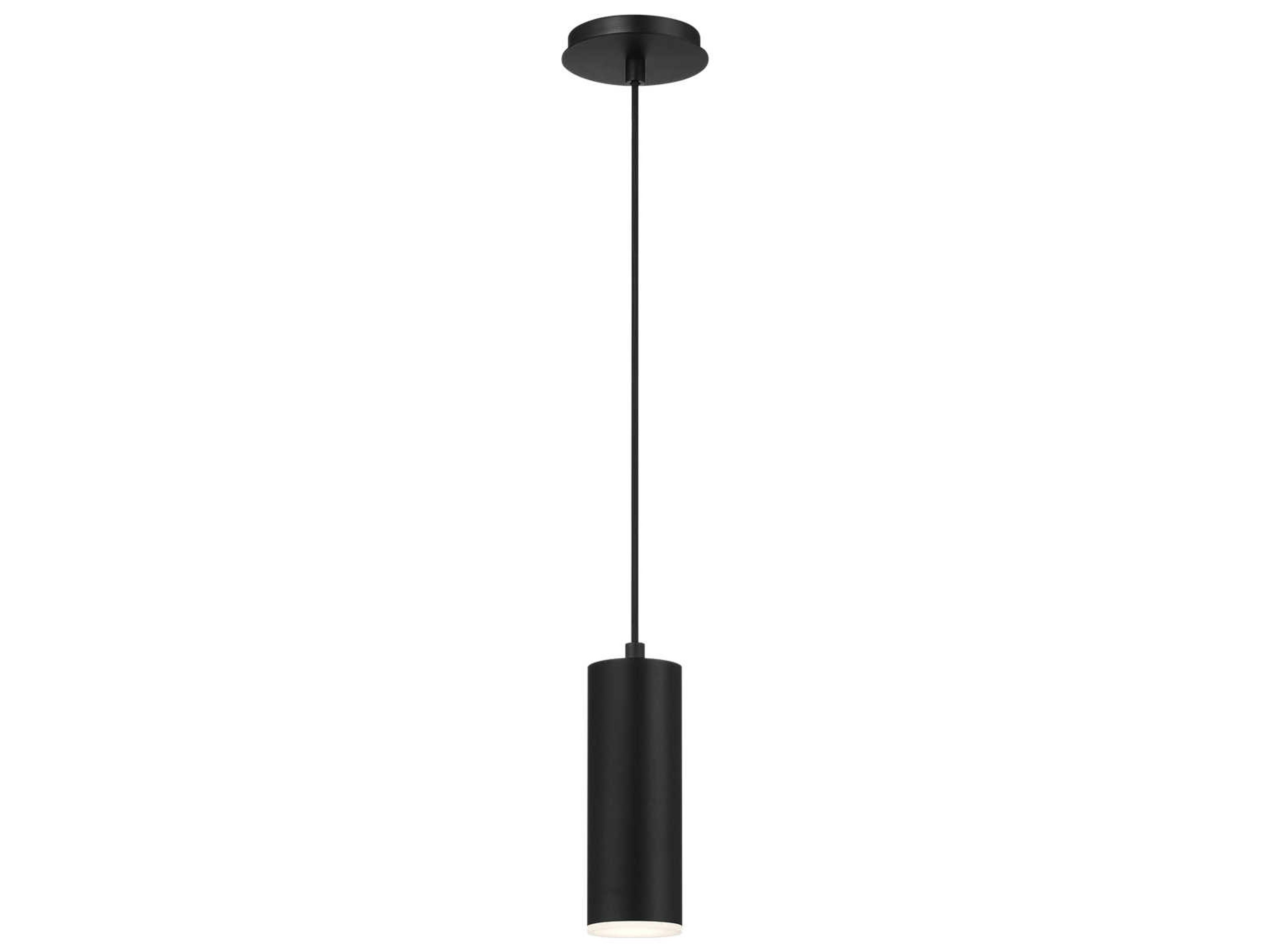 Eurofase Neptune 1-Light Black LED Cylinder Mini Pendant