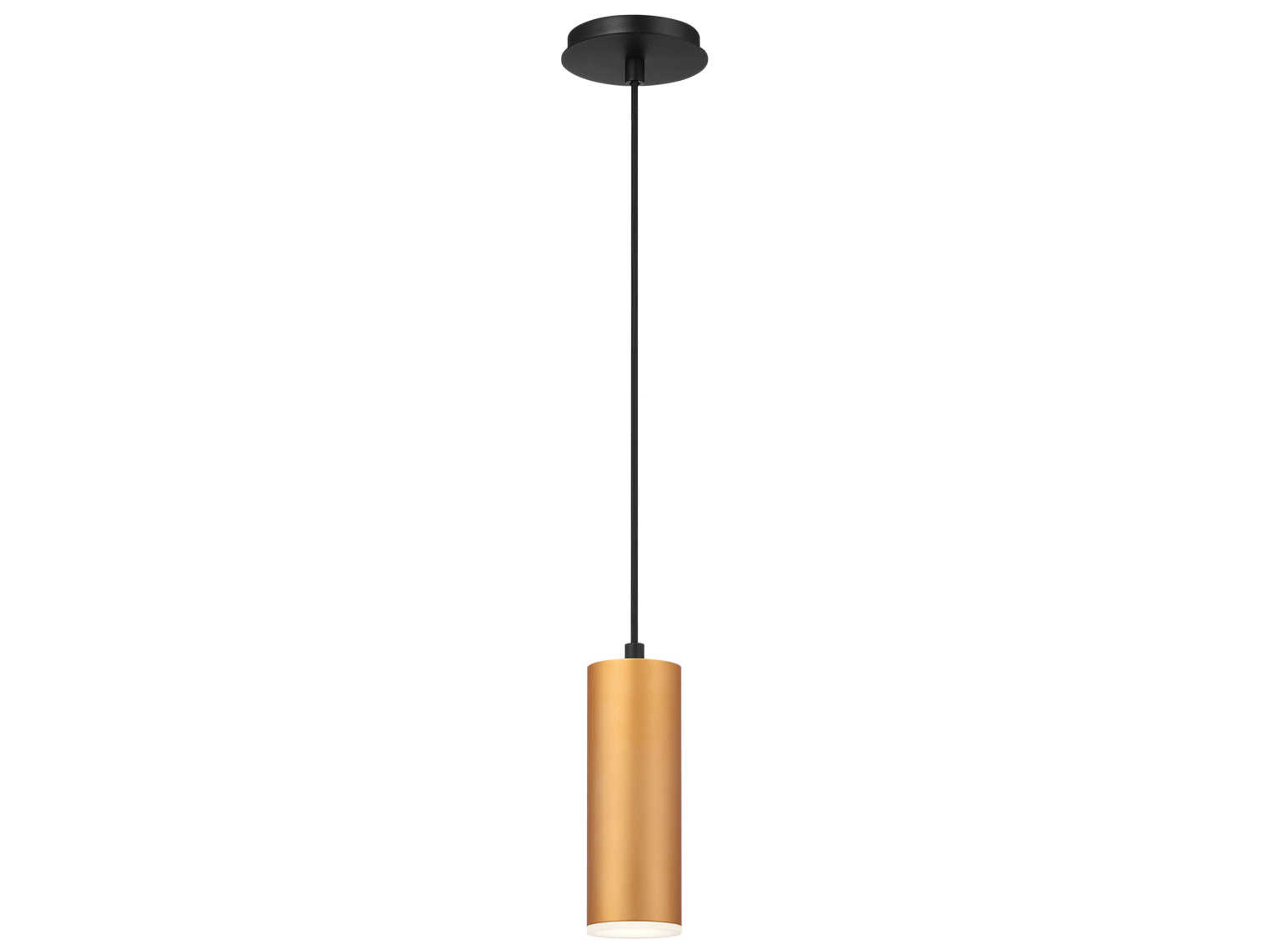Eurofase Neptune 1-Light Gold LED Cylinder Mini Pendant
