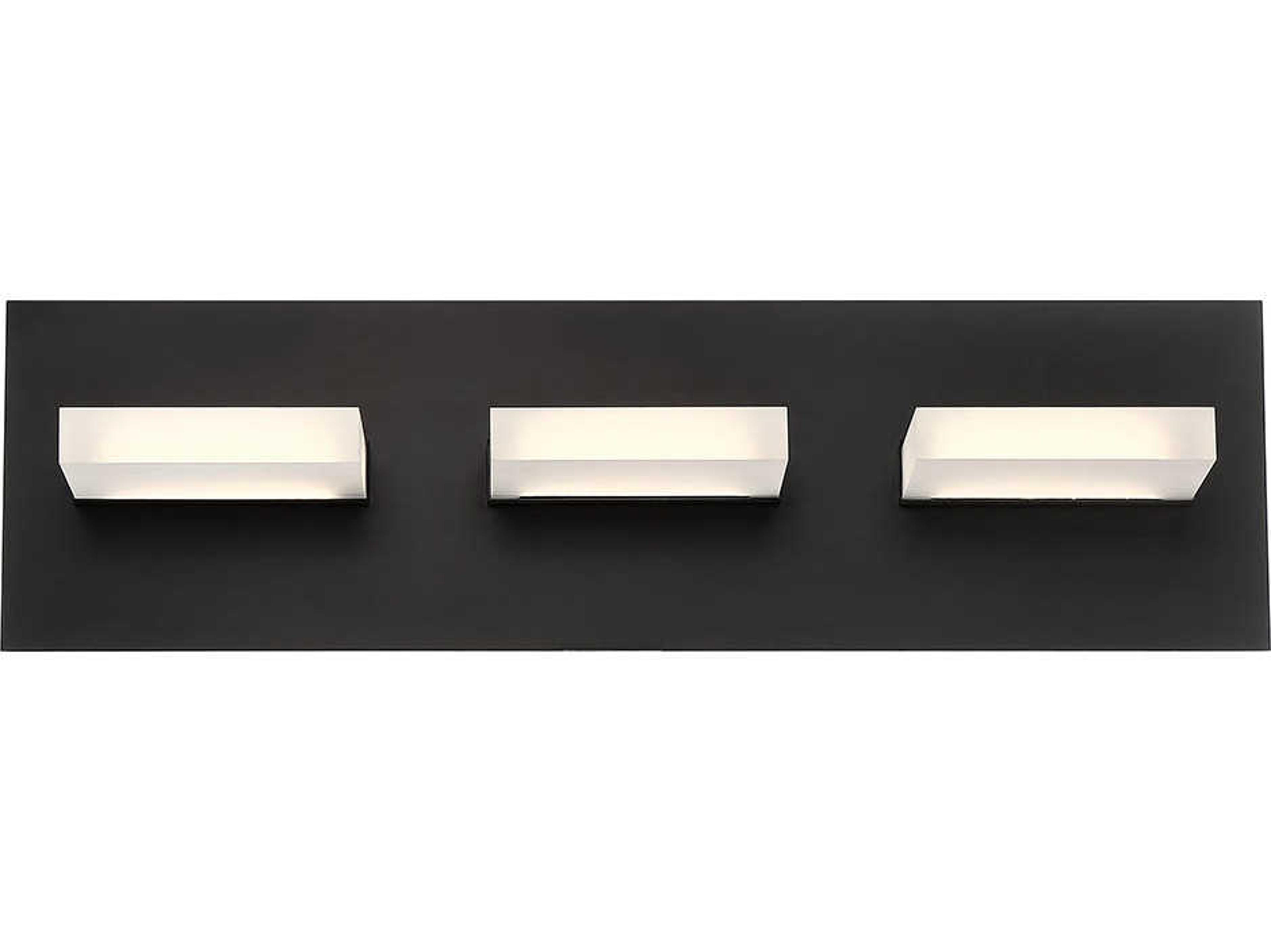 Eurofase Olson 3-Light Black LED Vanity Light
