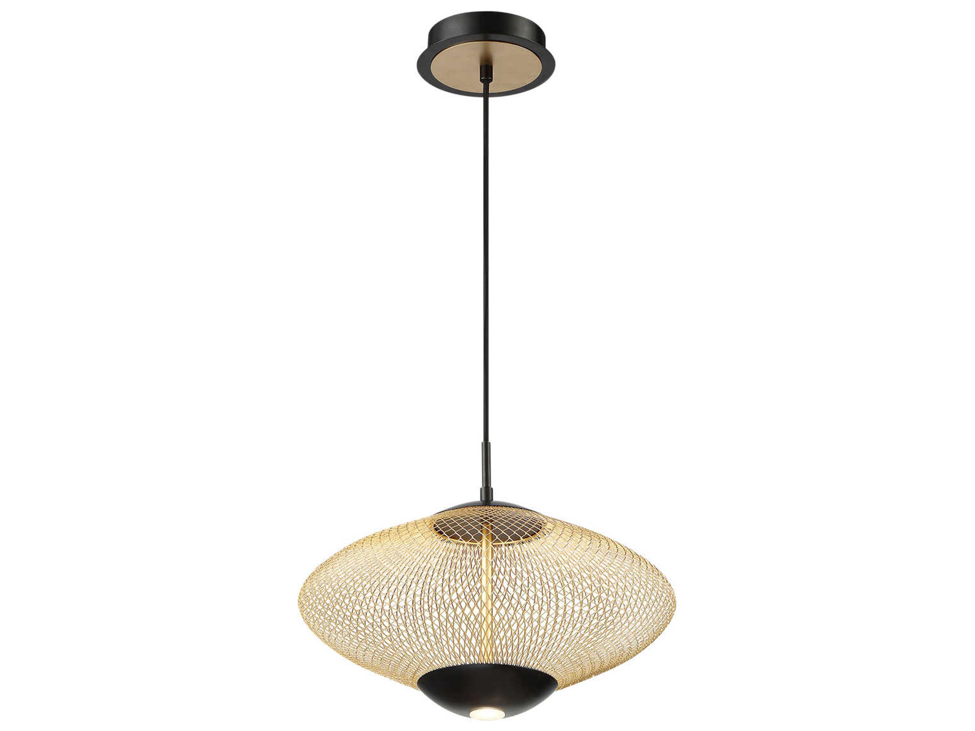 Eurofase Park 2-Light Black Gold LED Pendant