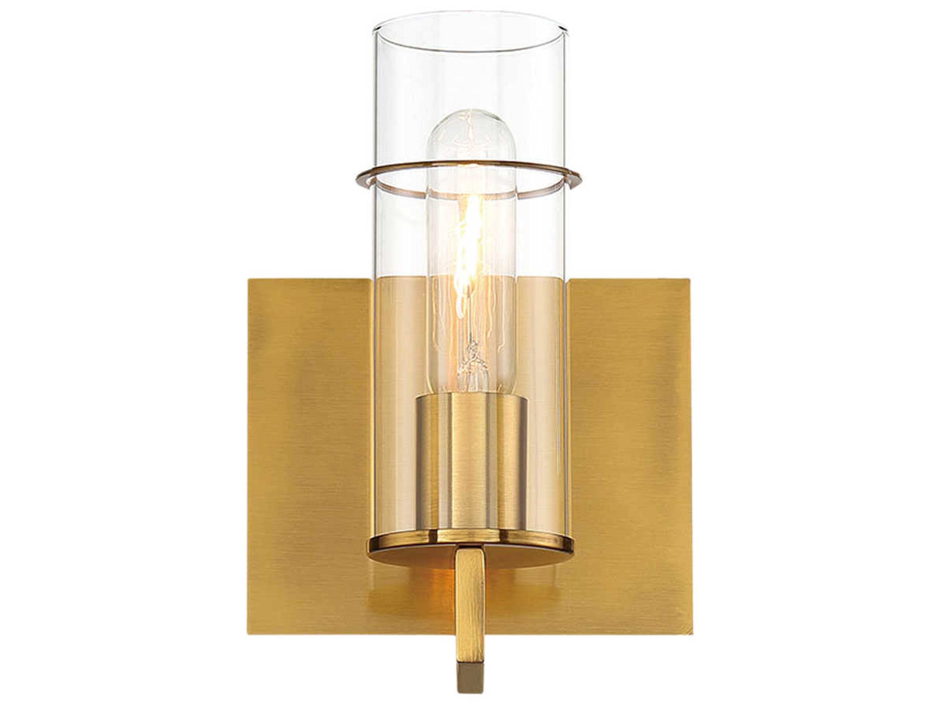 Eurofase Pista 1-Light Gold Glass Wall Sconce