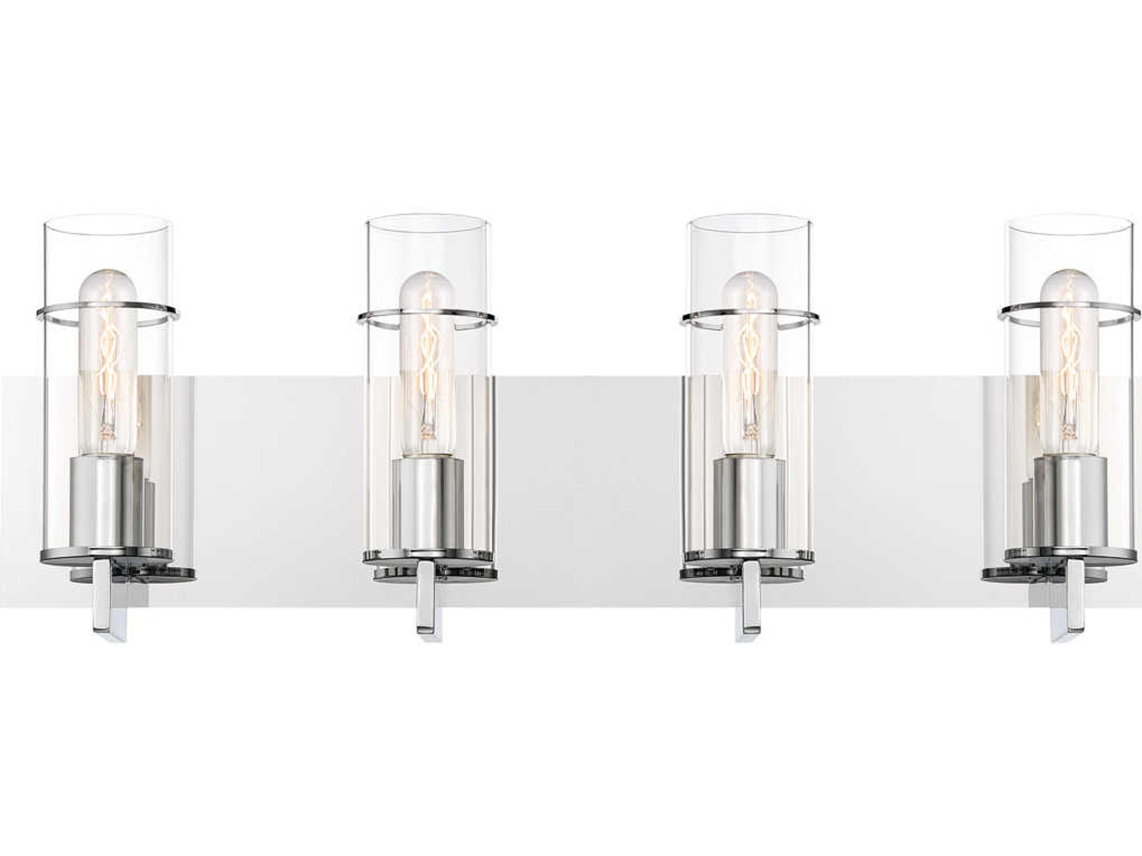 Eurofase Pista 4-Light Chrome Glass Vanity Light