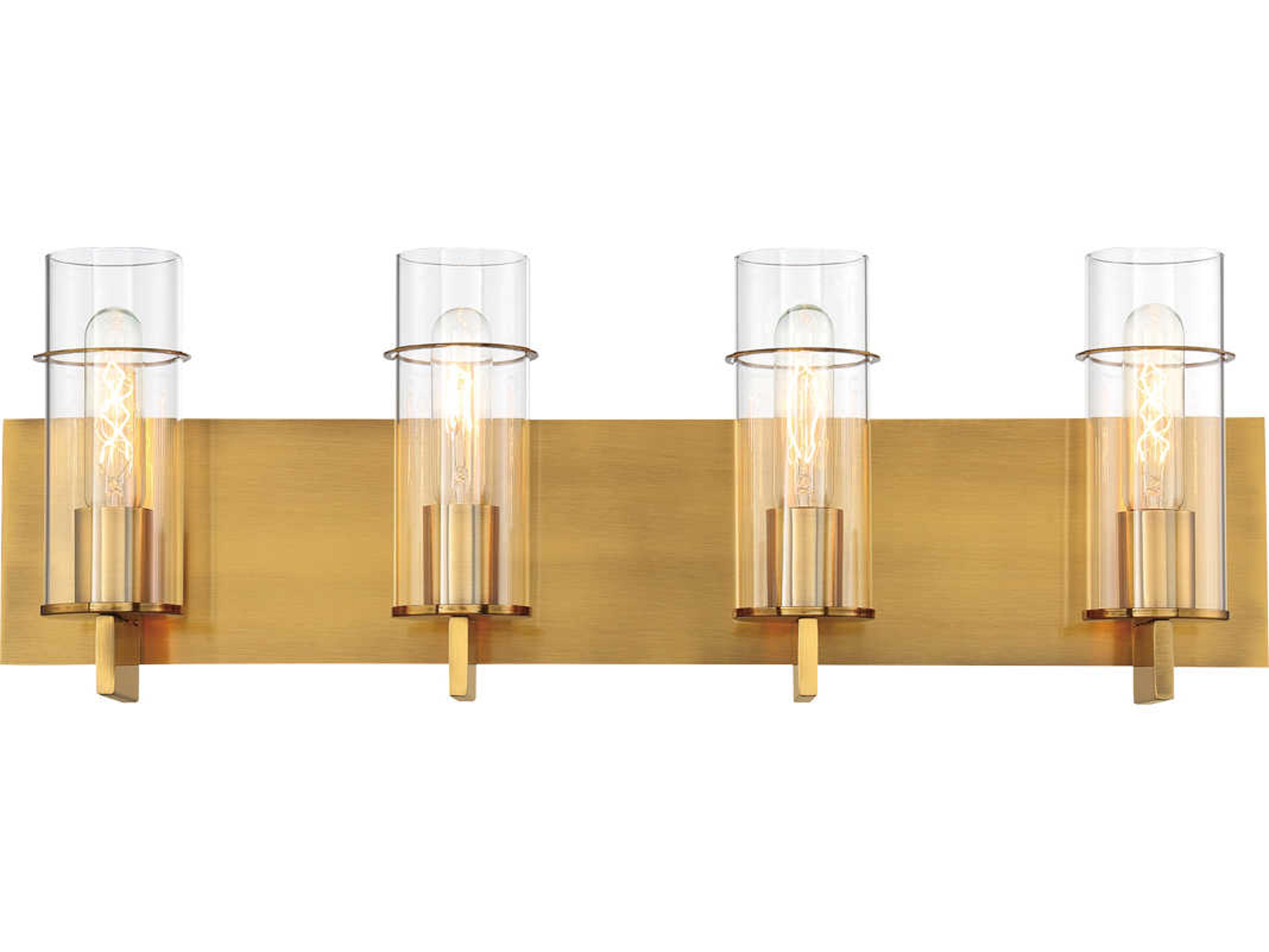 Eurofase Pista 4-Light Gold Glass Vanity Light