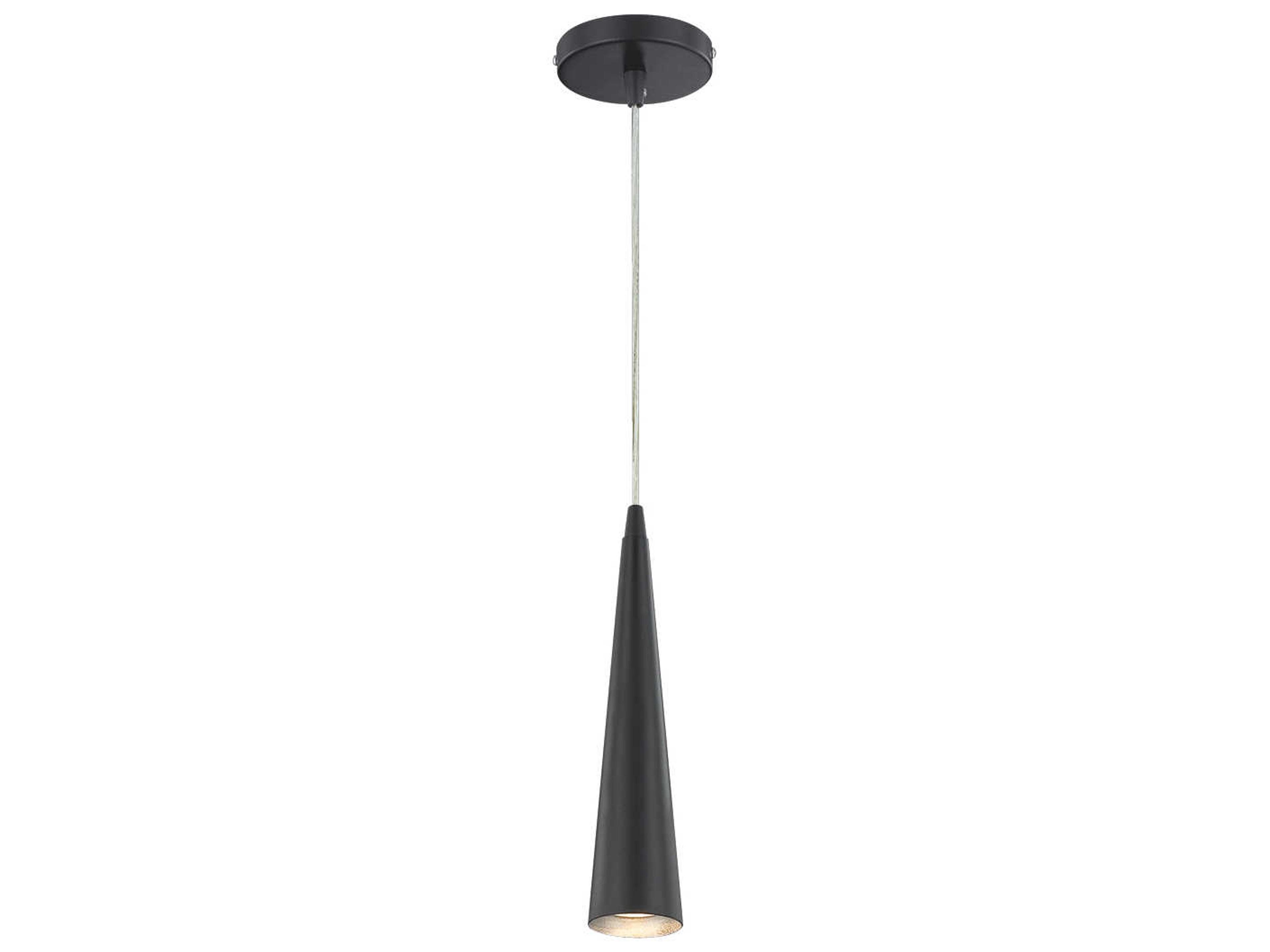 Eurofase Sliver 1-Light Black Mini Pendant