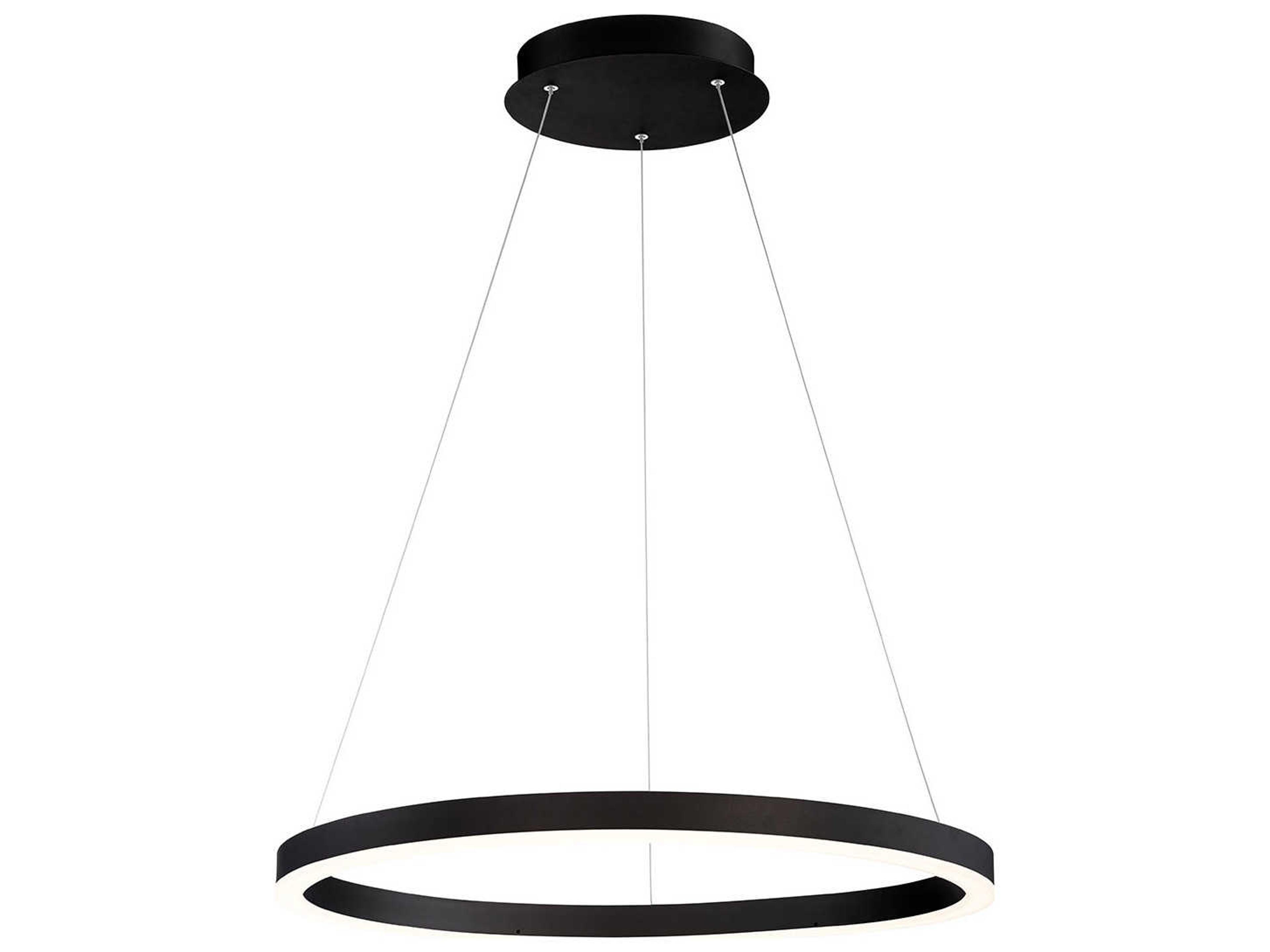 Eurofase Spunto 1-Light Matte Black LED Round Pendant