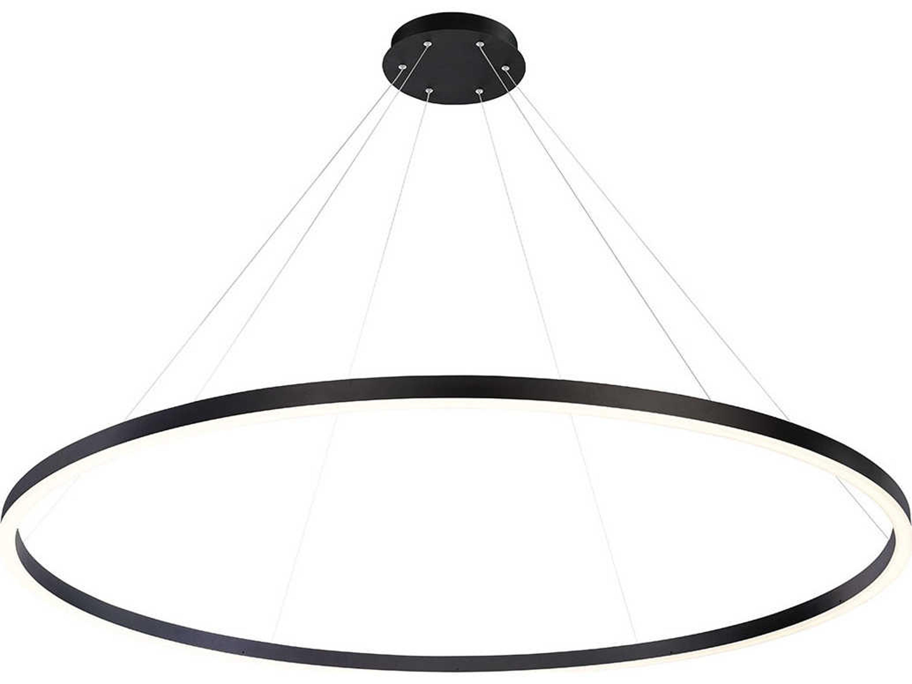 Eurofase Spunto 1-Light Matte Black LED Round Pendant