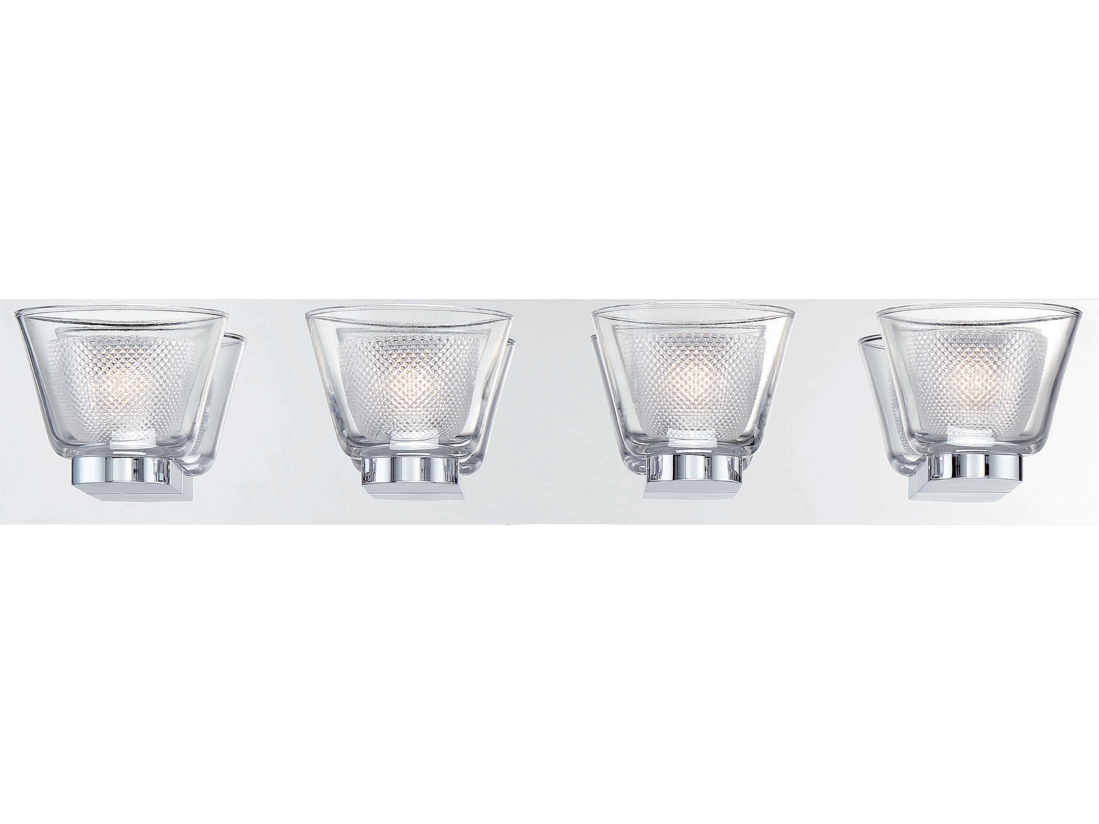 Eurofase Trent 4-Light Chrome Glass LED Vanity Light