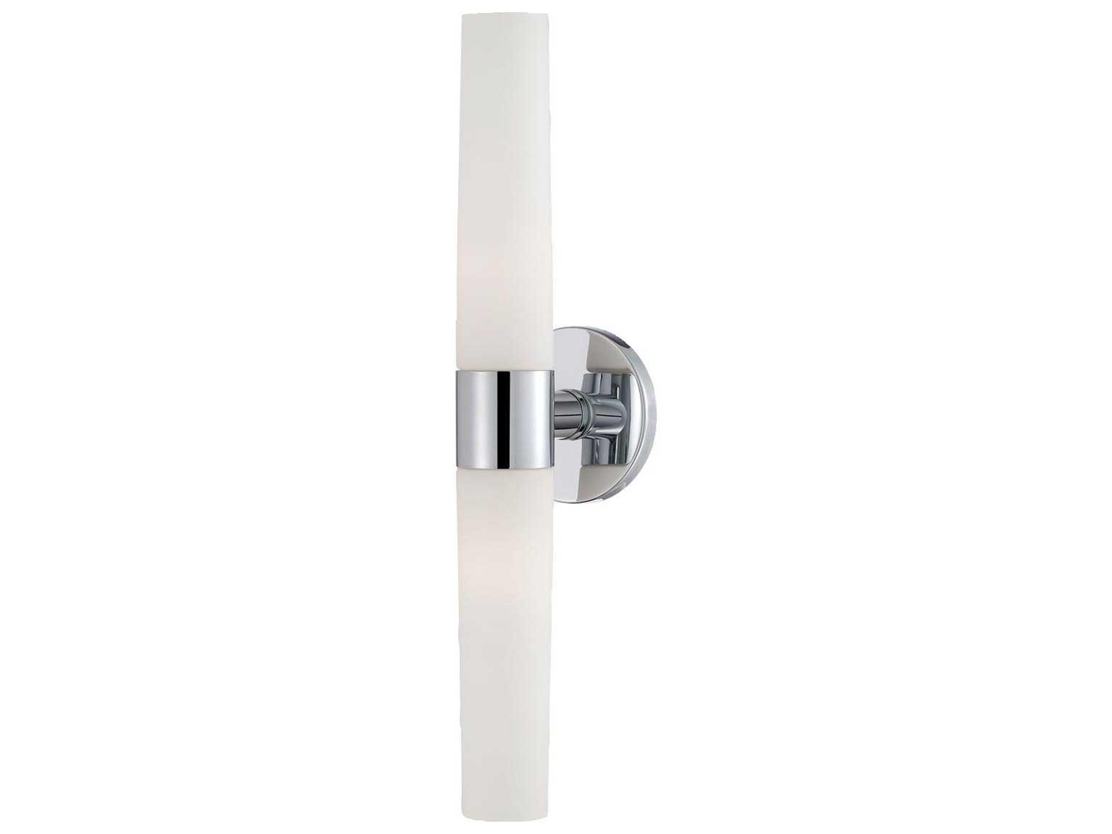 Eurofase Vesper 2-Light Chrome Glass Wall Sconce