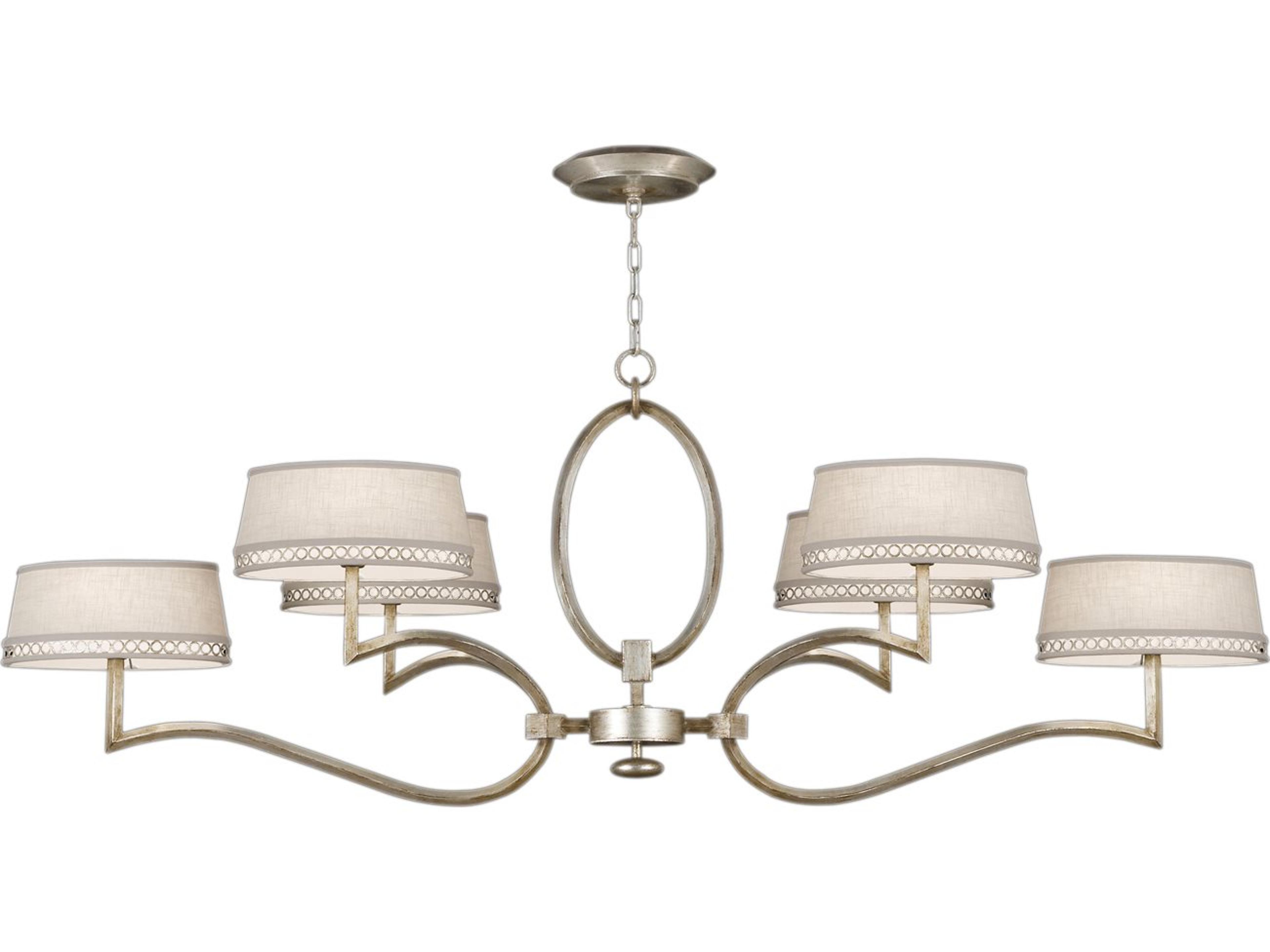 Allegretto 6-Light Silver Empire Tiered Chandelier