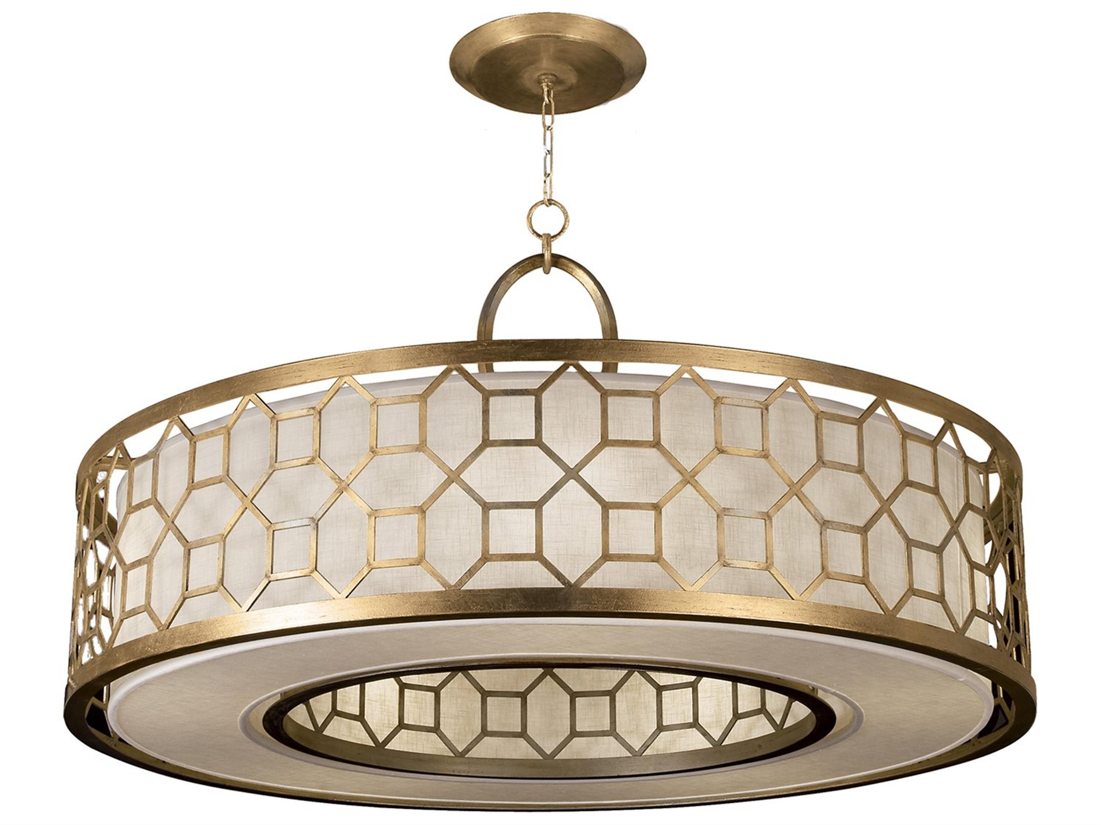 Allegretto 5-Light Gold Drum Pendant
