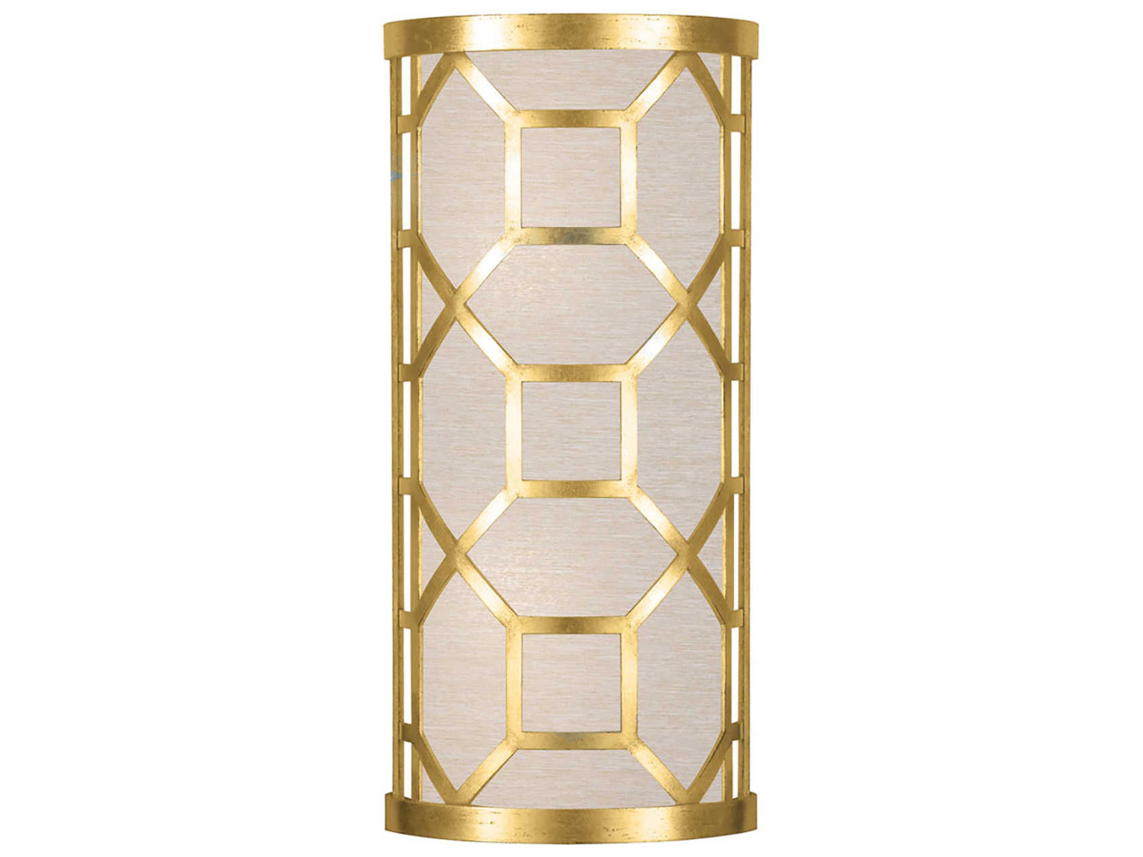 Fine Art Handcrafted Lighting Allegretto 2-Light Gold Leaf Glass LED Wall Sconce