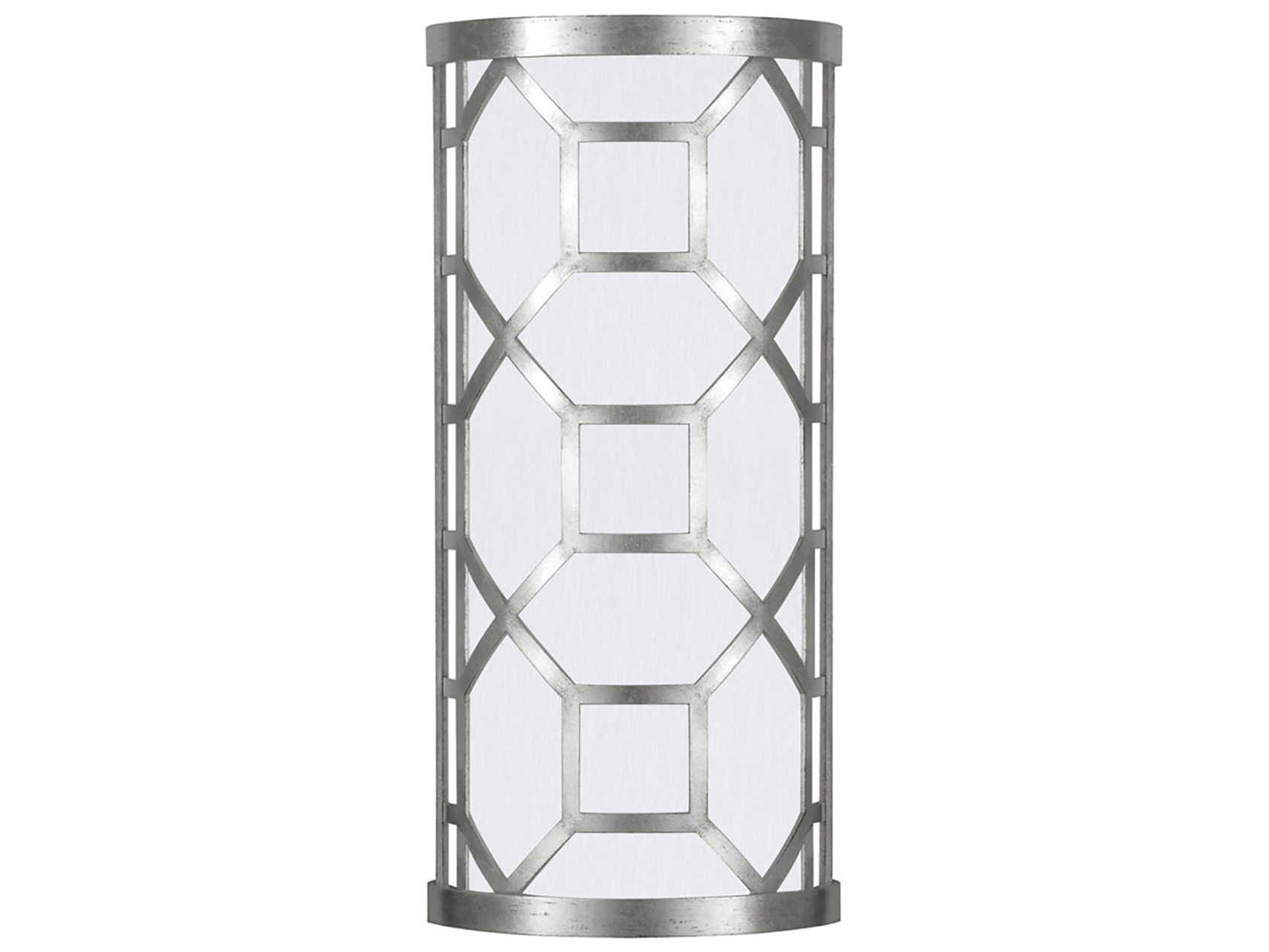 Fine Art Handcrafted Lighting Allegretto 2-Light Silver Leaf LED Wall Sconce