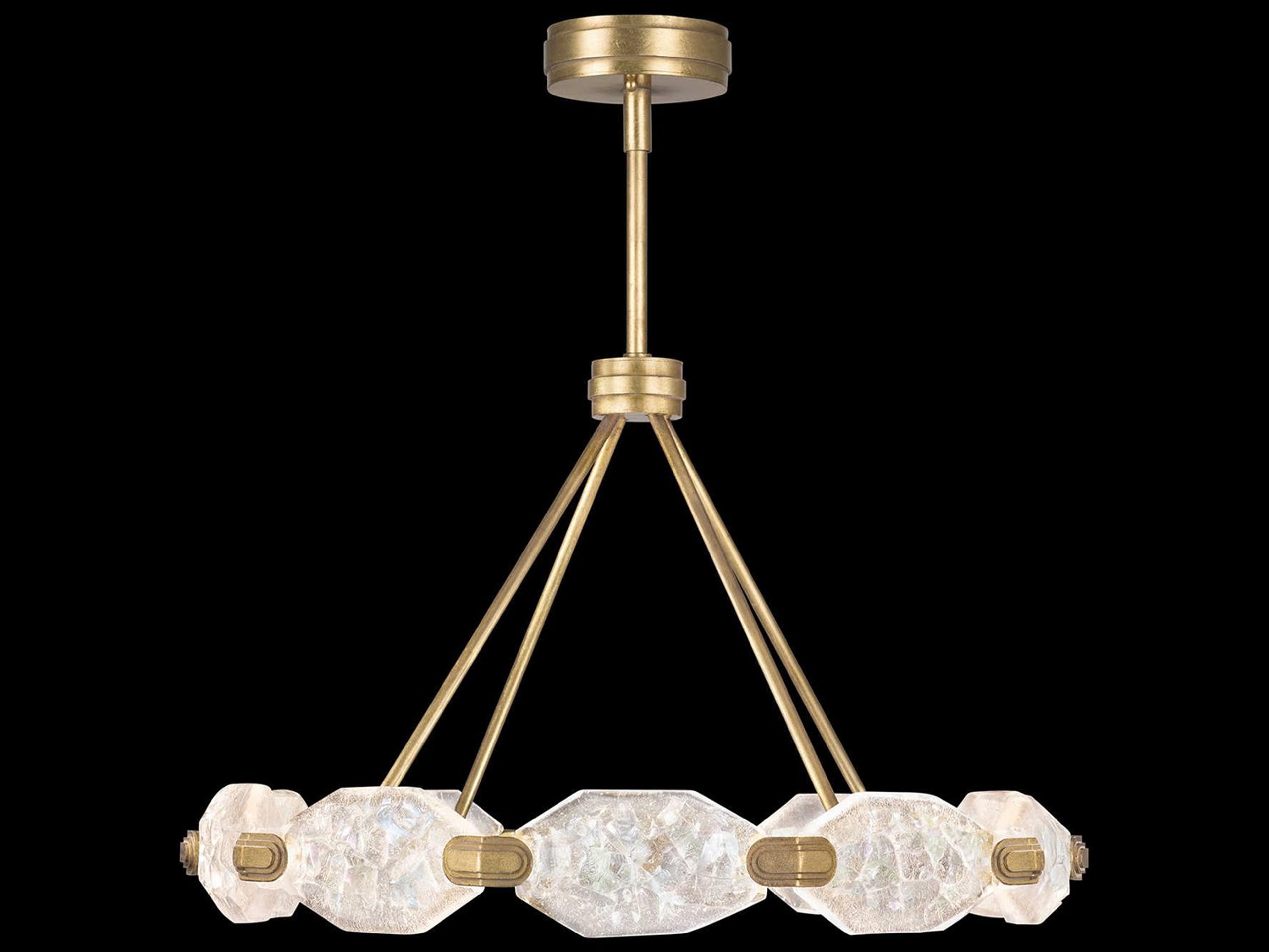 Fine Art Handcrafted Lighting Allison Paladino 20-Light Gold Leaf Glass LED Pendant