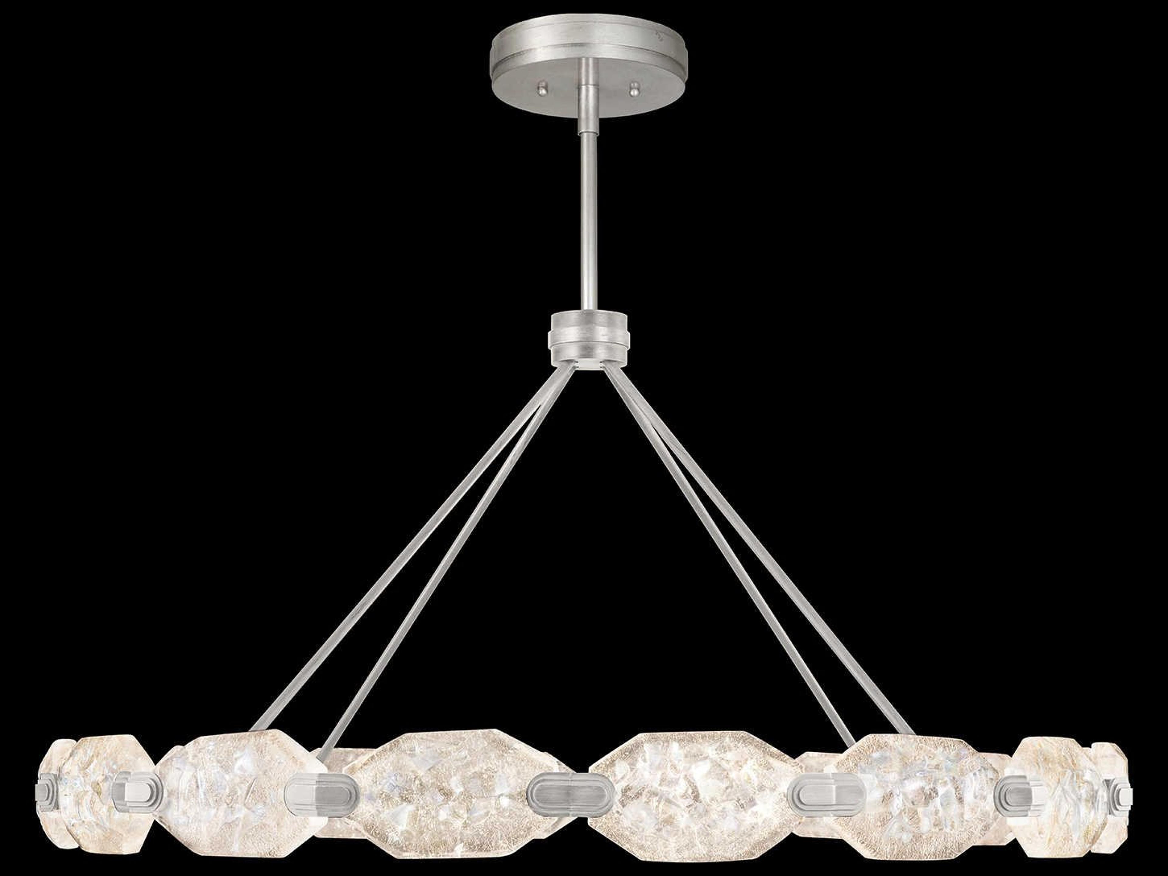 Fine Art Handcrafted Lighting Allison Paladino 32-Light Silver Leaf Glass LED Pendant