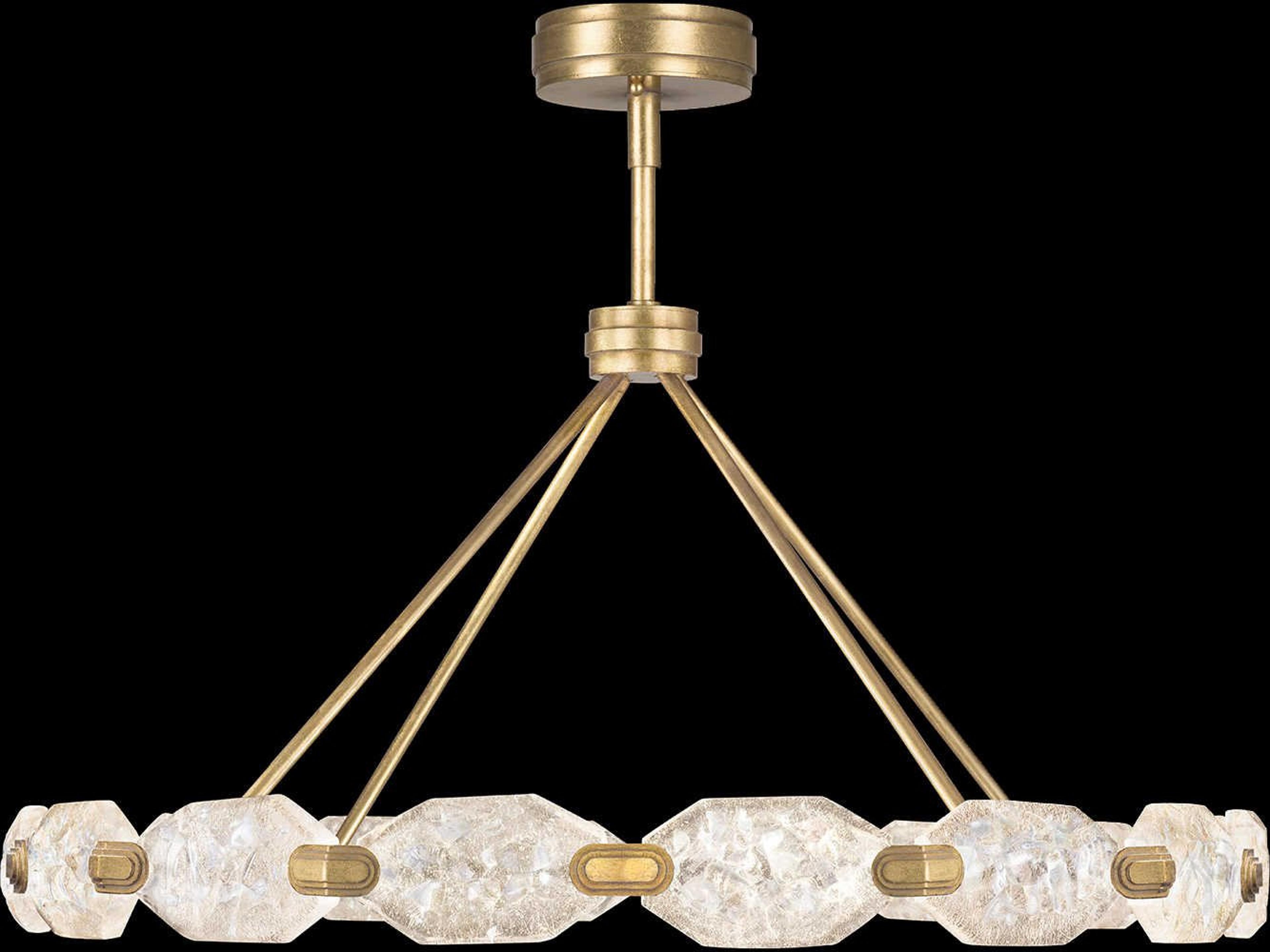 Fine Art Handcrafted Lighting Allison Paladino 32-Light Gold Leaf Glass LED Pendant