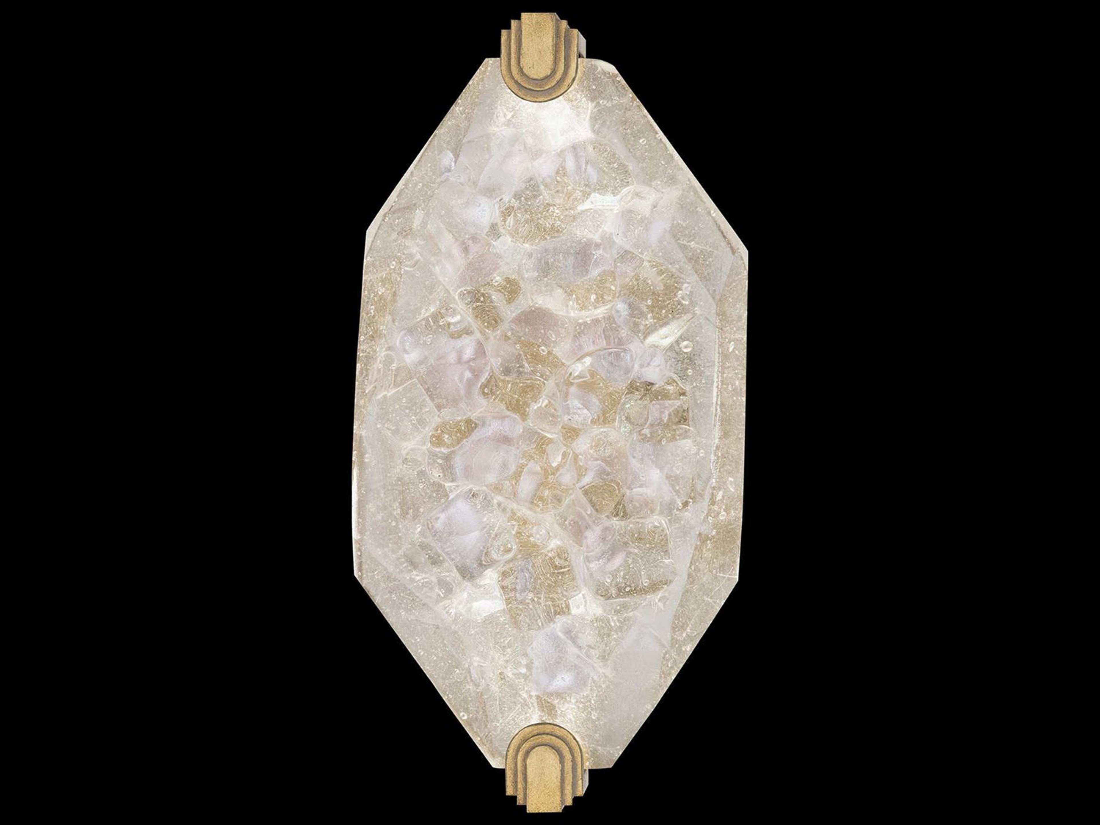 Fine Art Handcrafted Lighting Allison Paladino Gold Leaf Glass LED Wall Sconce