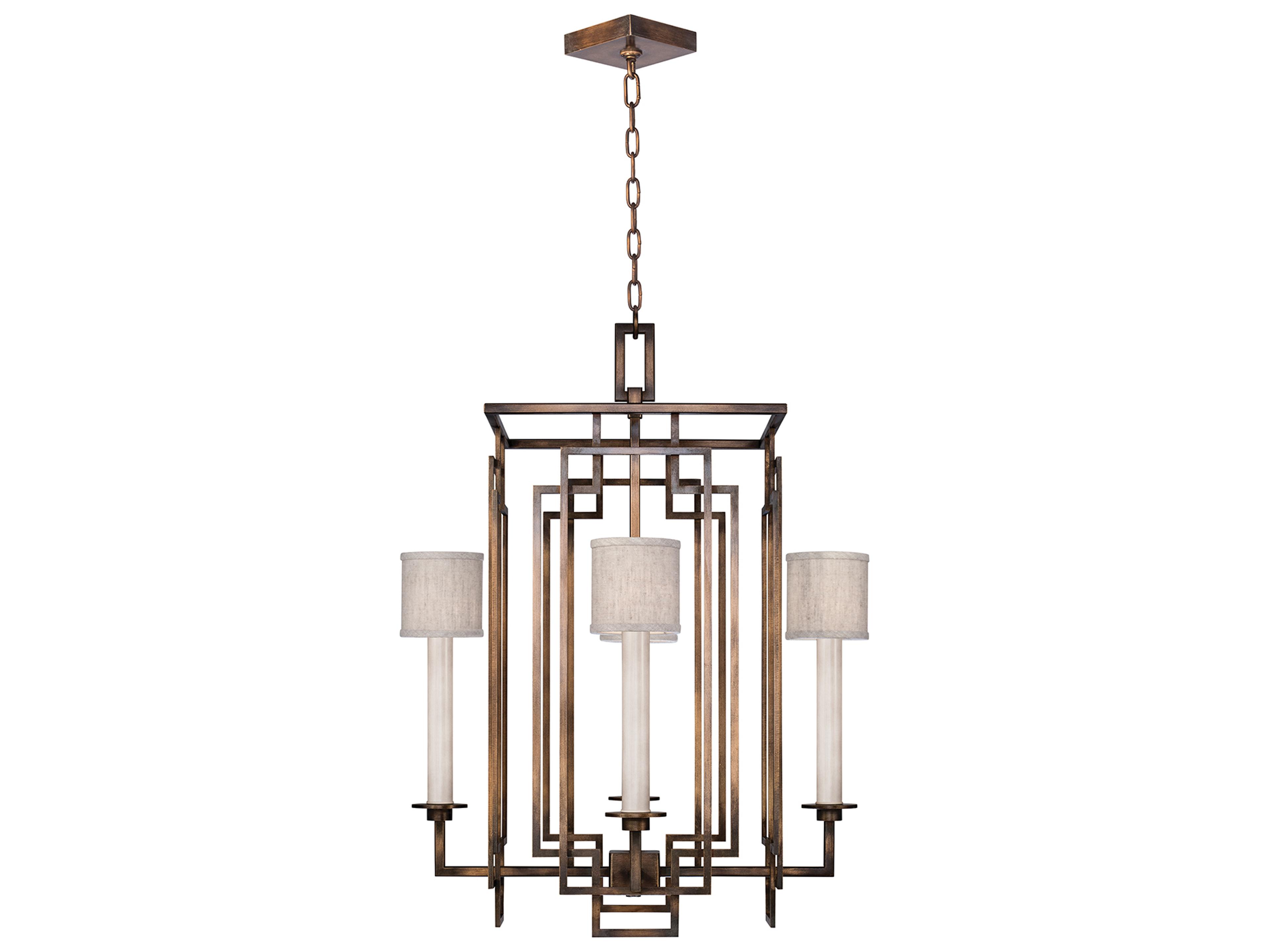 Fine Art Handcrafted Lighting Cienfuegos 4-Light Bronze Empire Chandelier