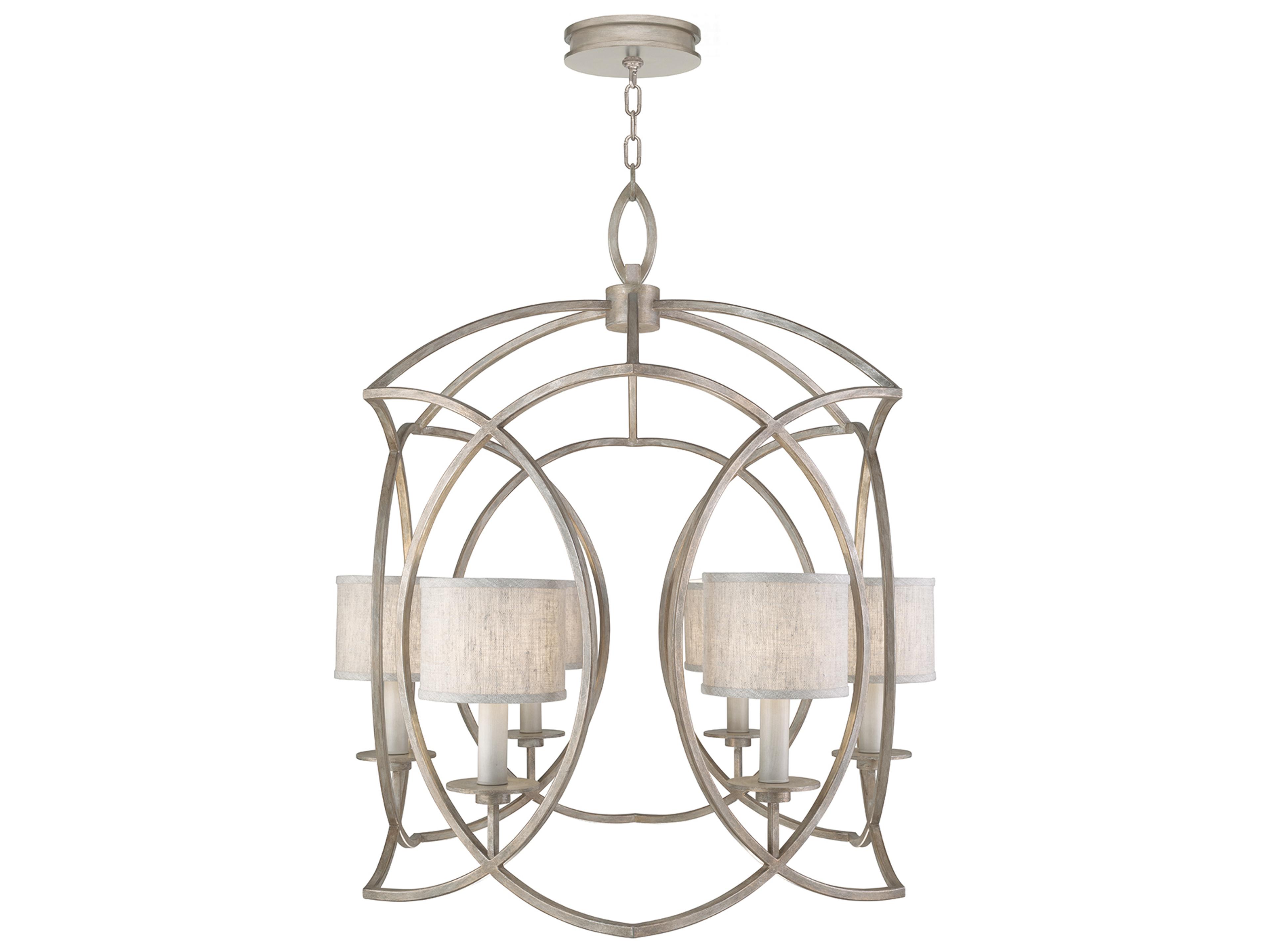 Fine Art Handcrafted Lighting Cienfuegos 6-Light Gray Candelabra Chandelier