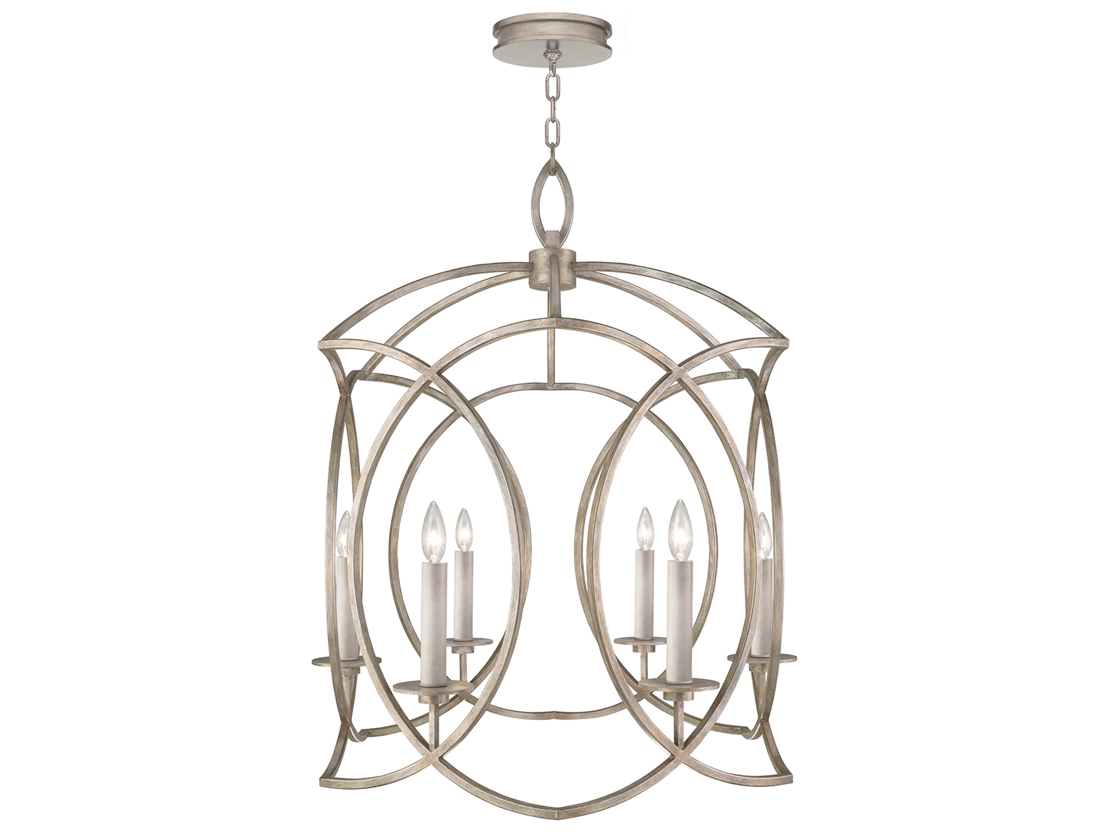 Fine Art Handcrafted Lighting Cienfuegos 6-Light Gray Candelabra Chandelier