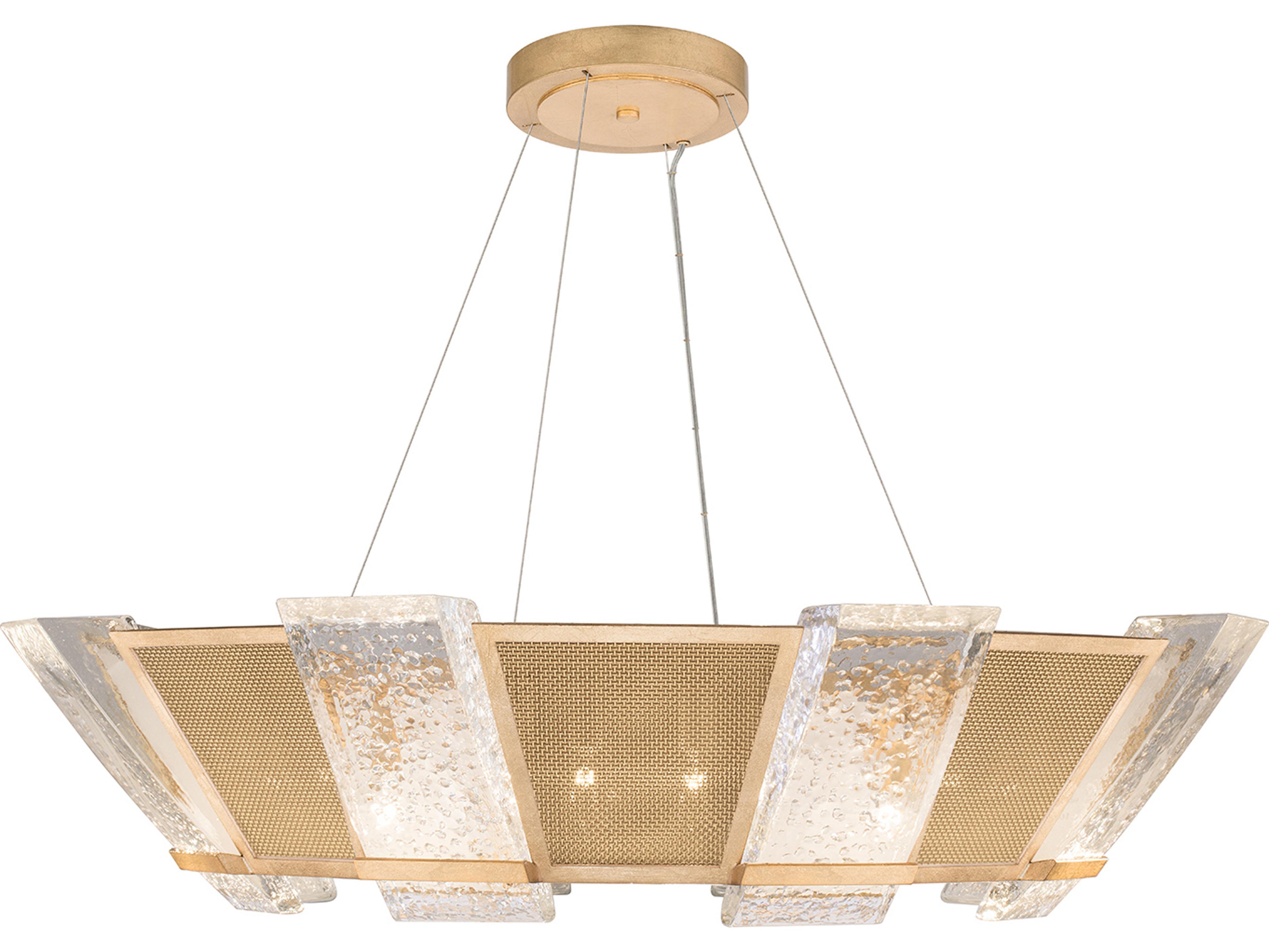 Fine Art Handcrafted Lighting Crownstone 16-Light-Light Gold Glass Bowl Pendant