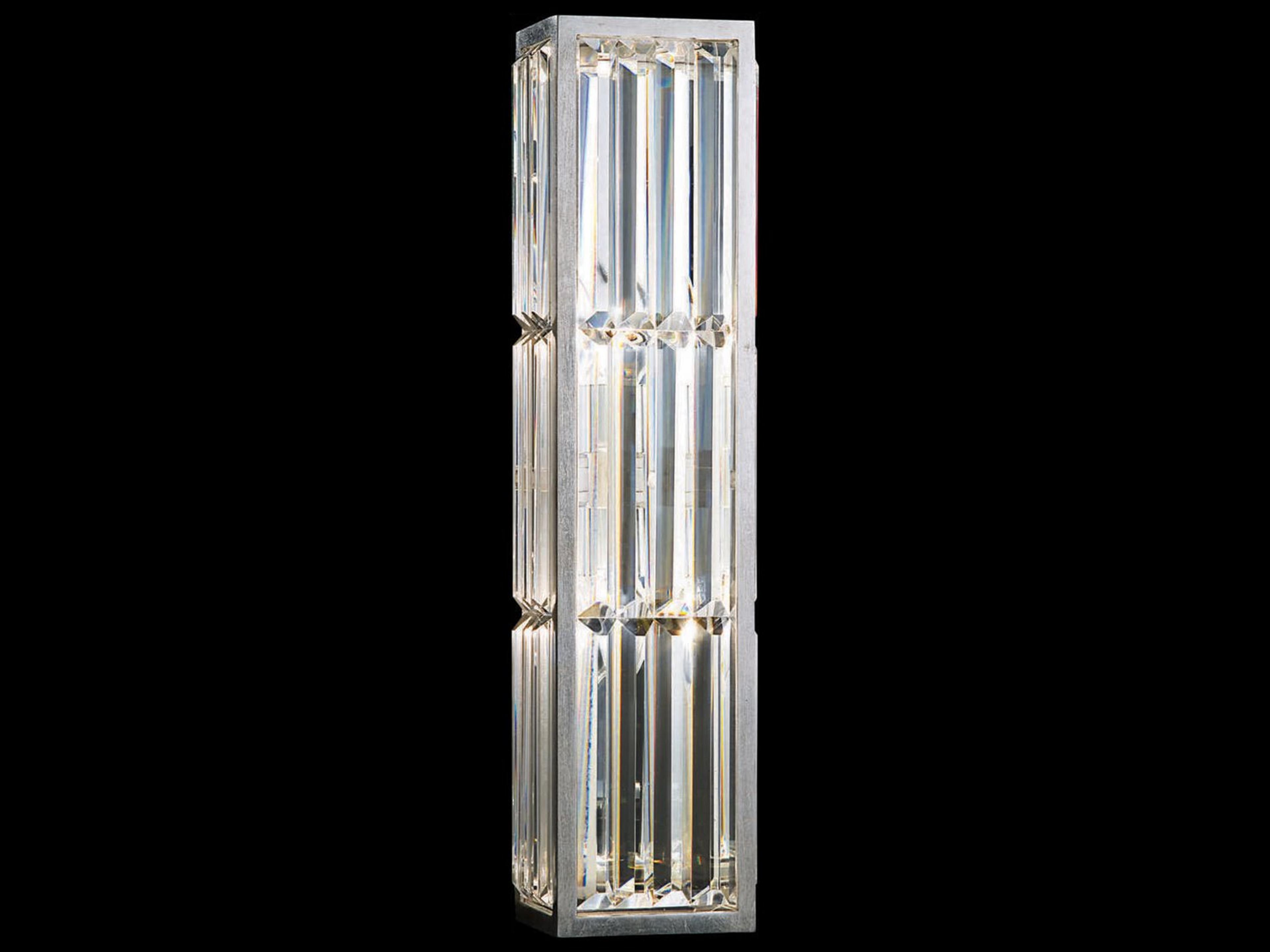 Fine Art Handcrafted Lighting Crystal Enchantment Silver Wall Sconce
