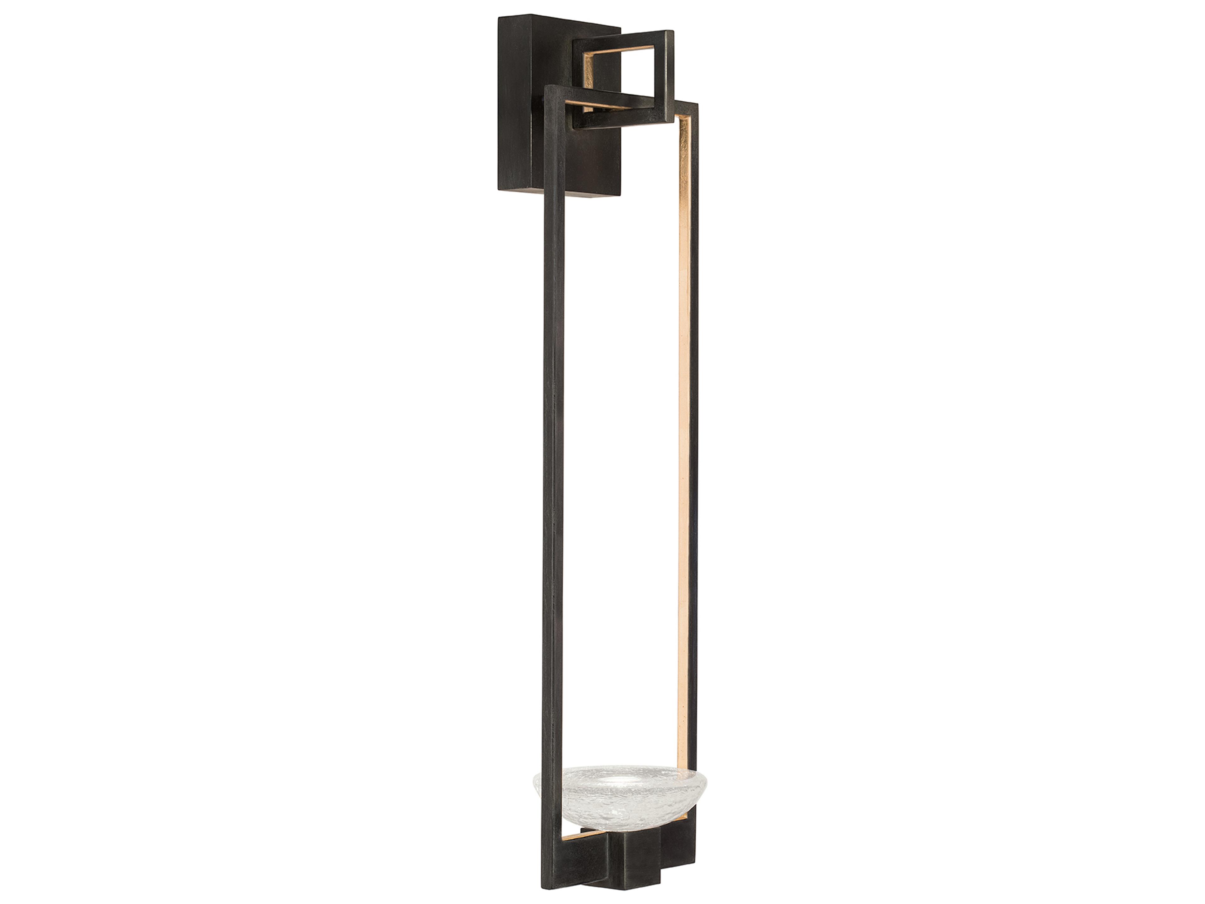 Fine Art Handcrafted Lighting Delphi 1-Light Black Glass Wall Sconce