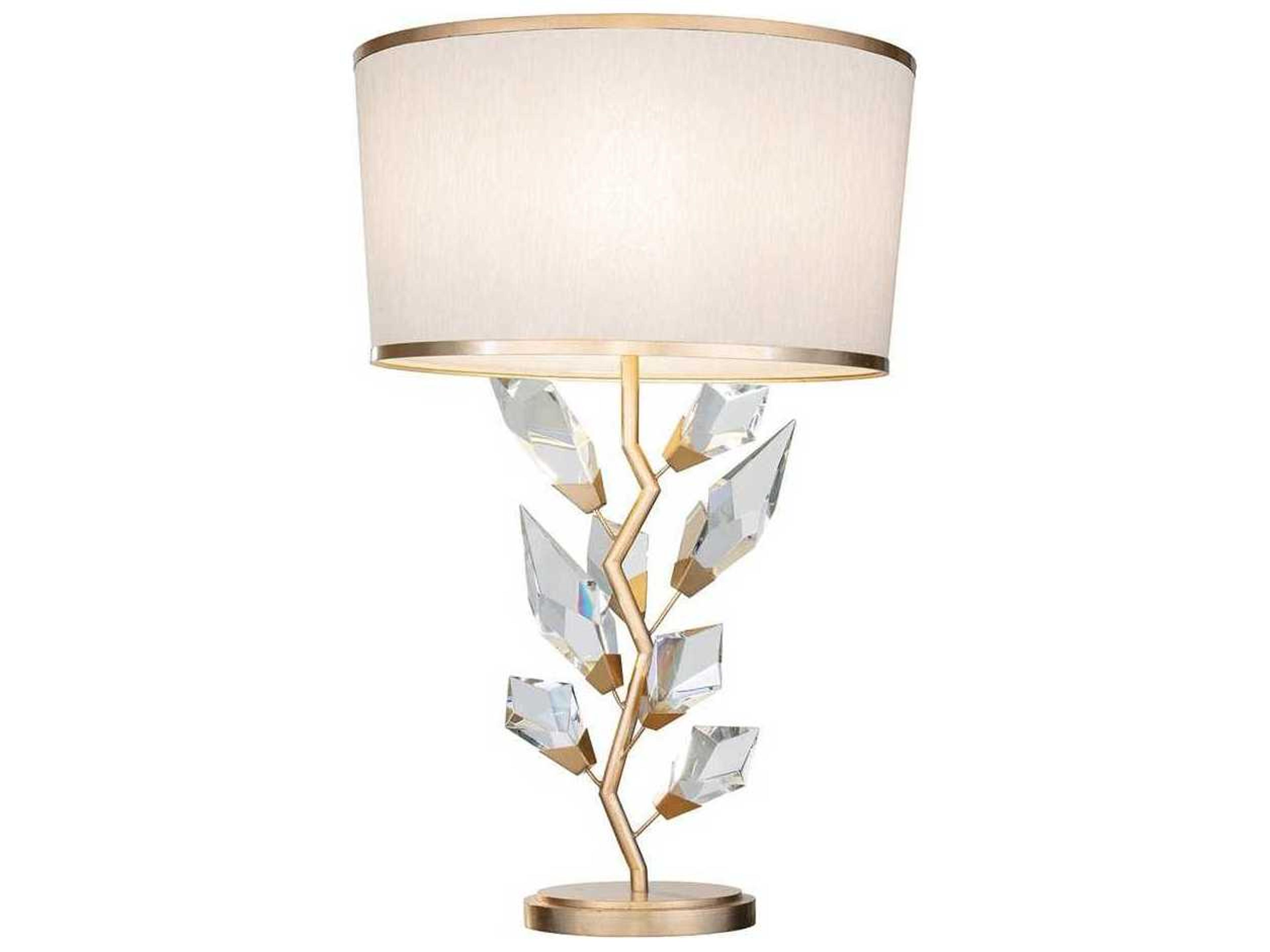 Fine Art Handcrafted Lighting Foret Gold Leaf Crystal LED Buffet Lamp