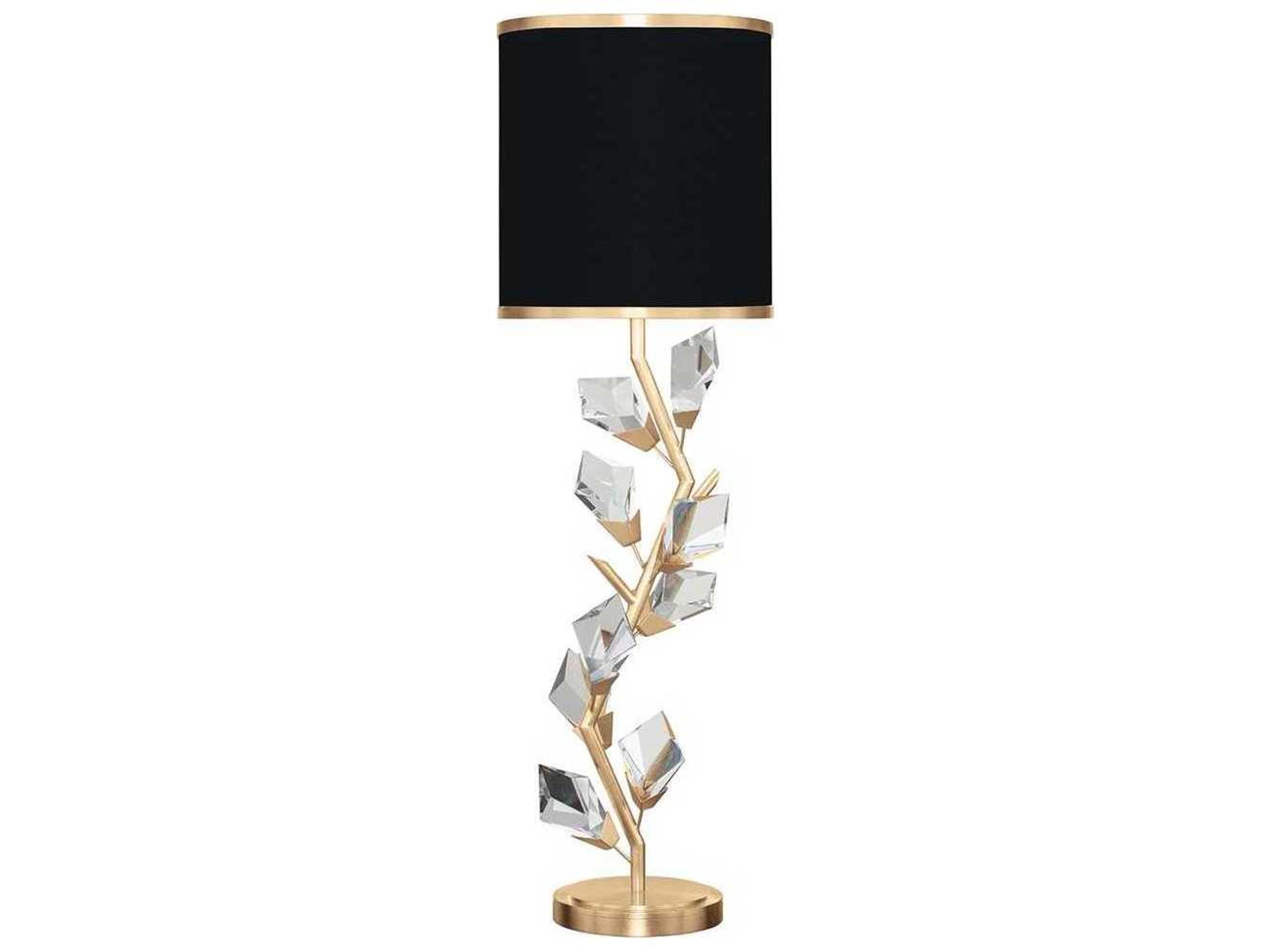 Fine Art Handcrafted Lighting Foret Gold Leaf Crystal LED Buffet Lamp
