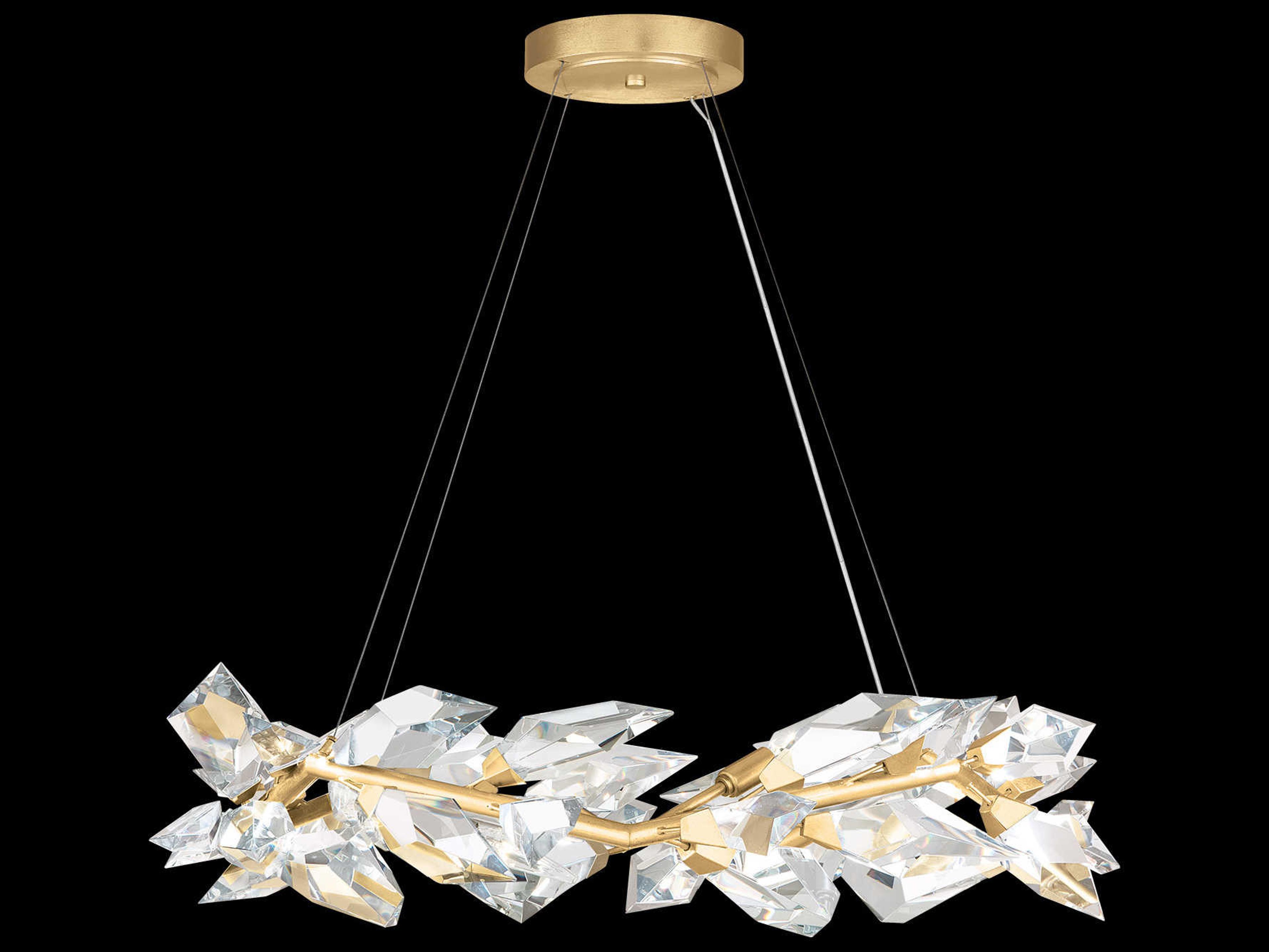 Fine Art Handcrafted Lighting Foret 8-Light Gold Crystal Pendant