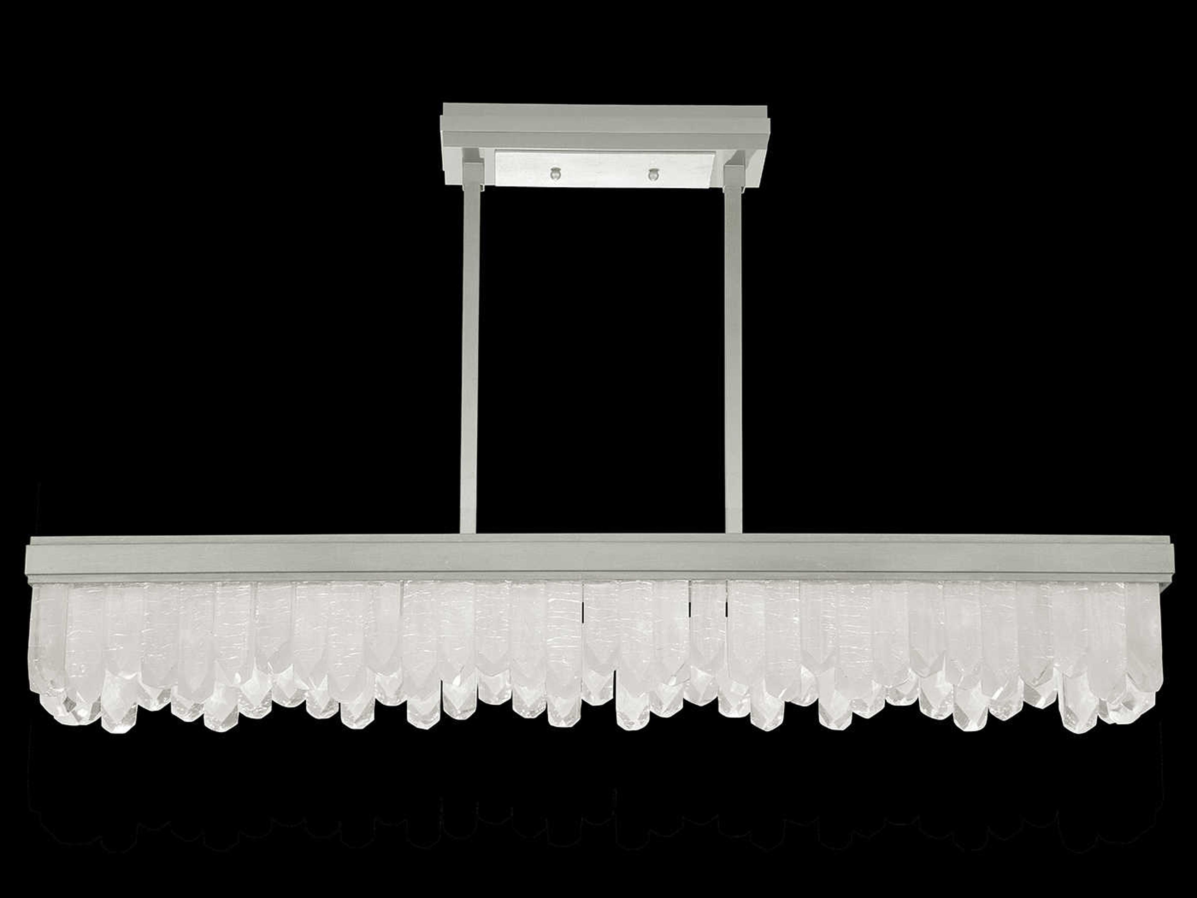 Fine Art Handcrafted Lighting Lior 24-Light Silver Glass LED Island Pendant