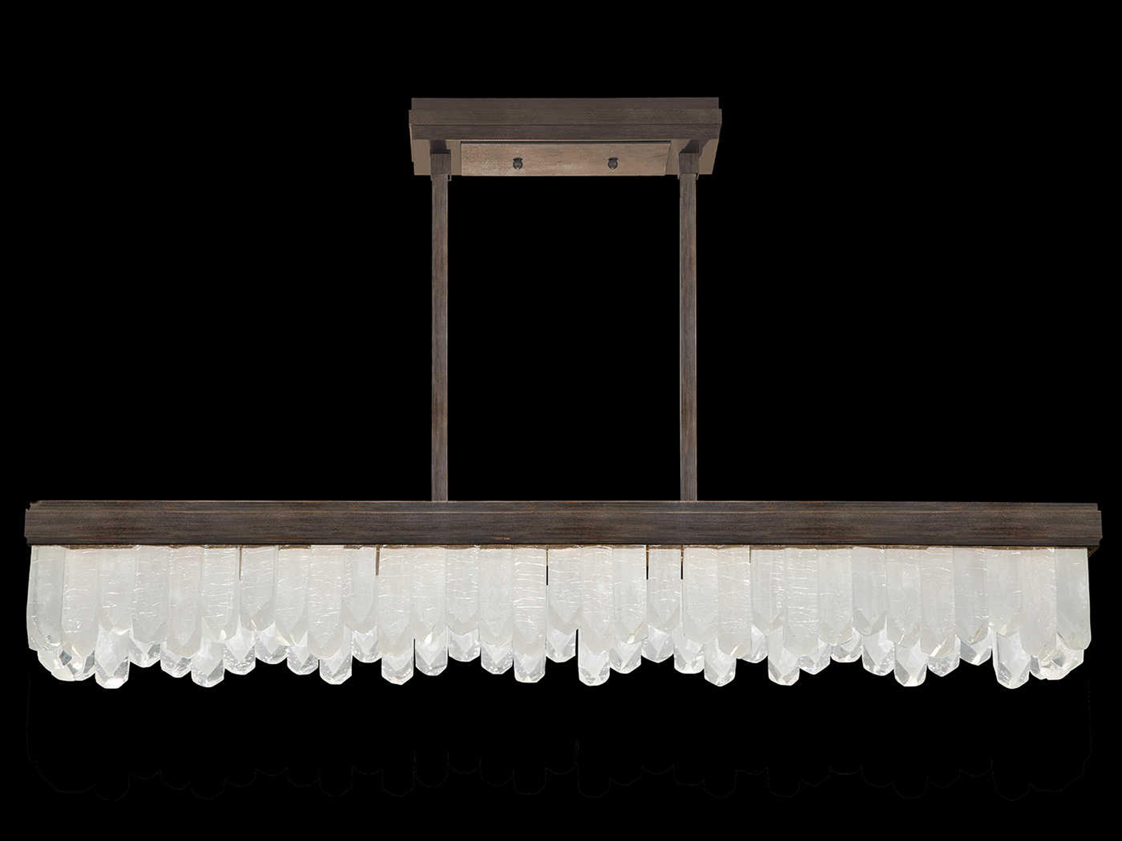 Fine Art Handcrafted Lighting Lior 24-Light Bronze Glass LED Island Pendant