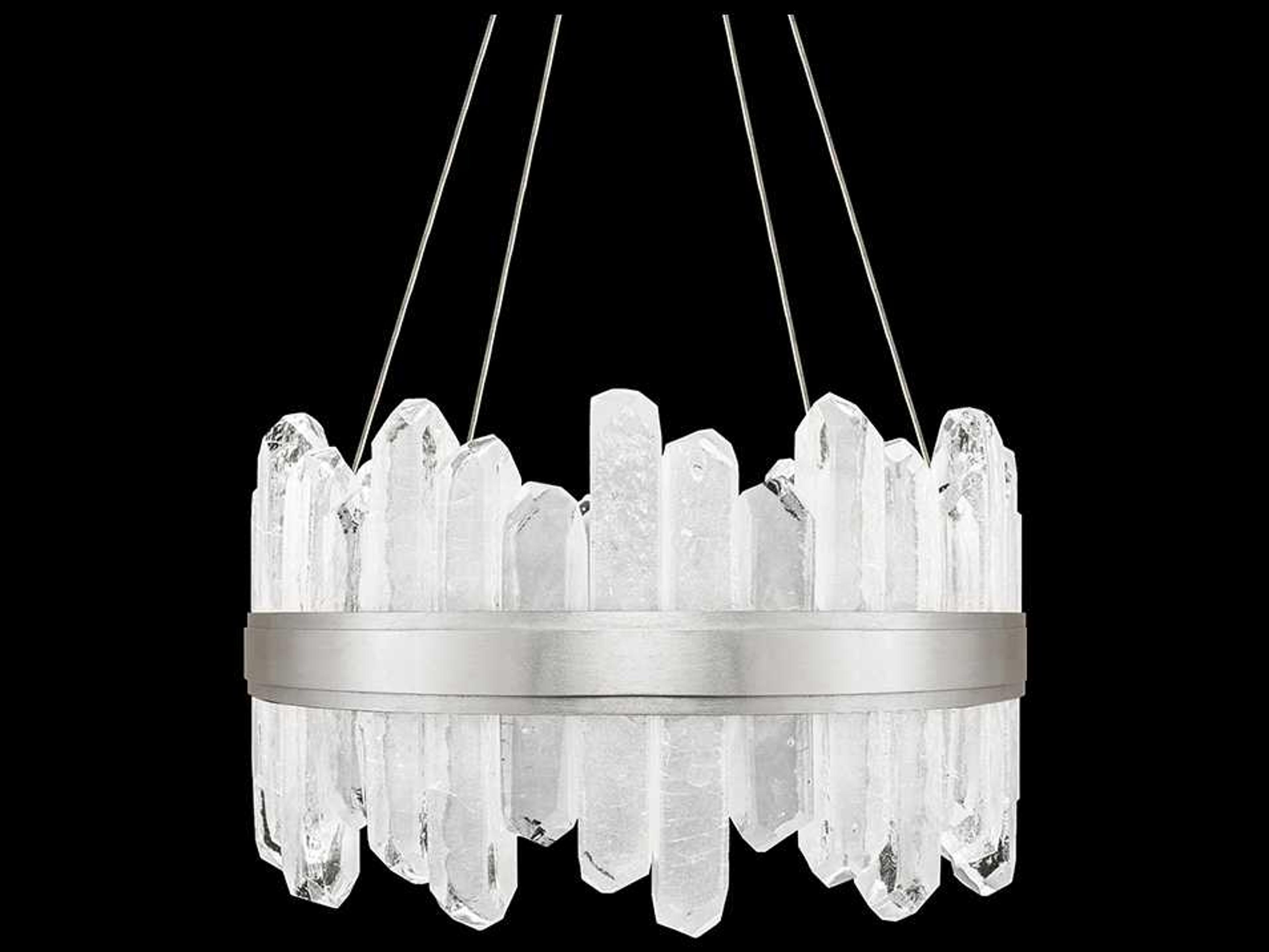 Fine Art Handcrafted Lighting Lior 24-Light Silver Glass LED Pendant