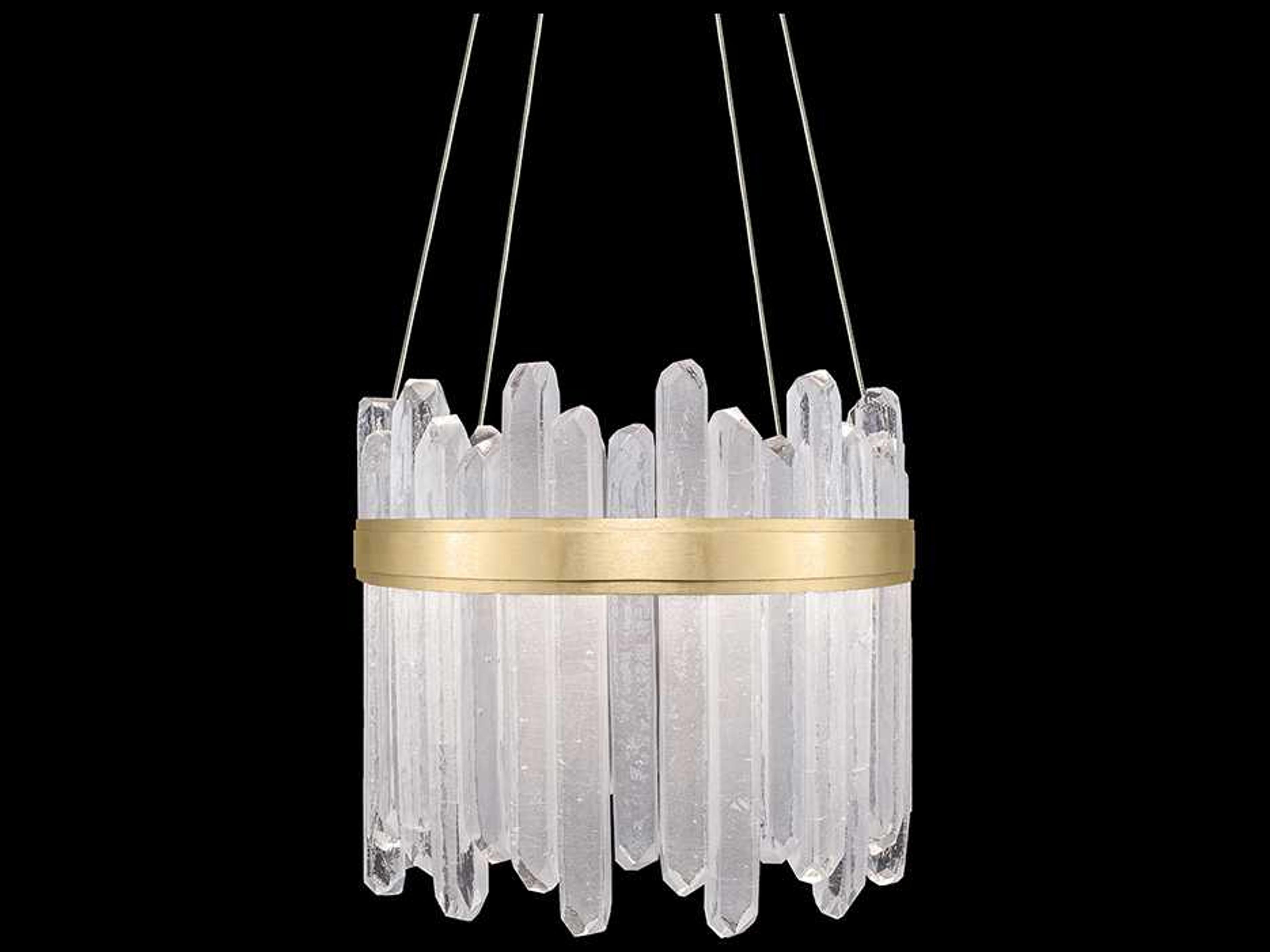 Fine Art Handcrafted Lighting Lior 24-Light Gold Glass LED Pendant