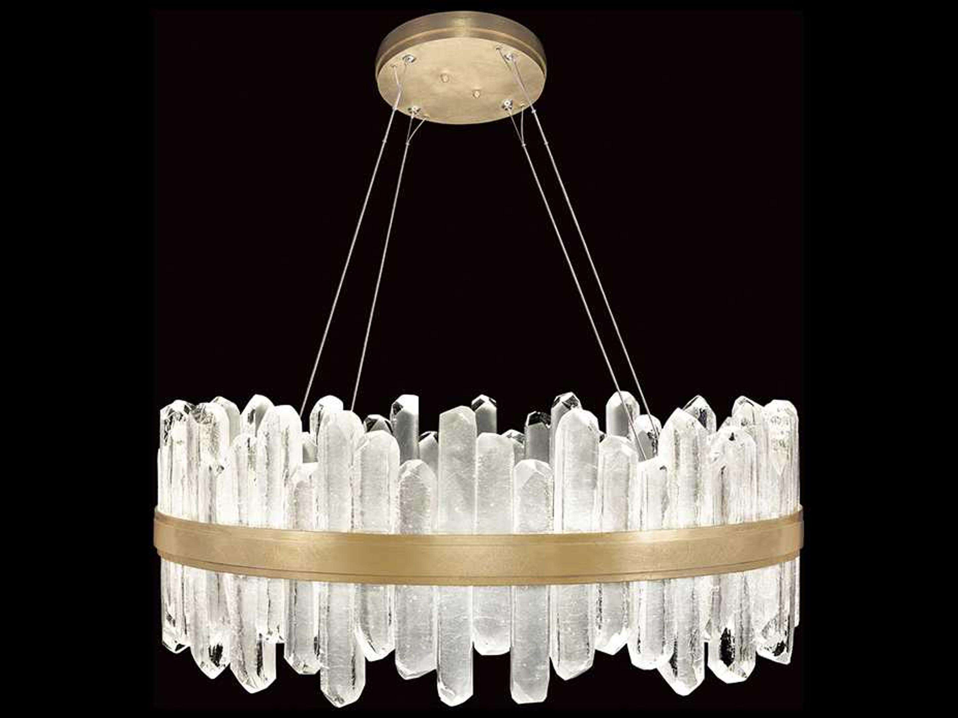 Fine Art Handcrafted Lighting Lior 40-Light Gold Glass LED Pendant