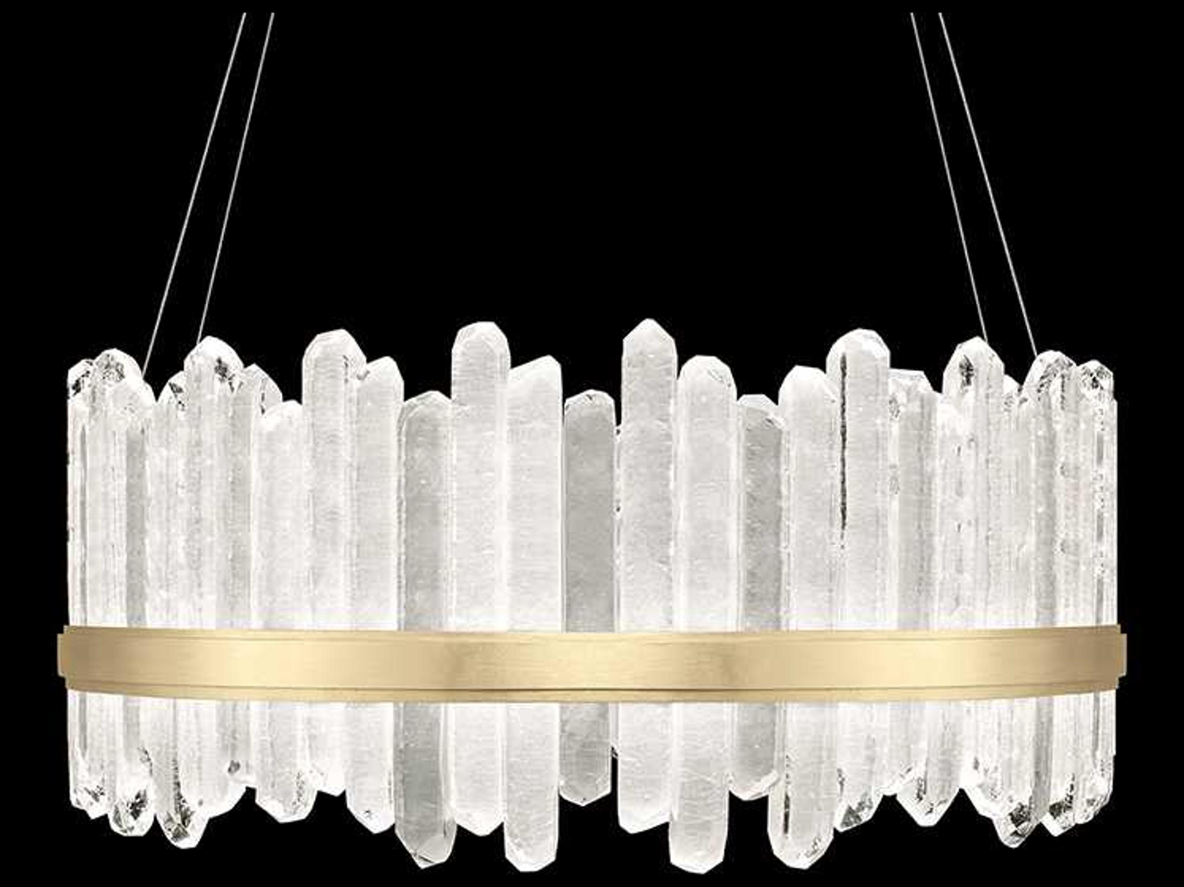 Fine Art Handcrafted Lighting Lior 48-Light Gold Glass LED Pendant
