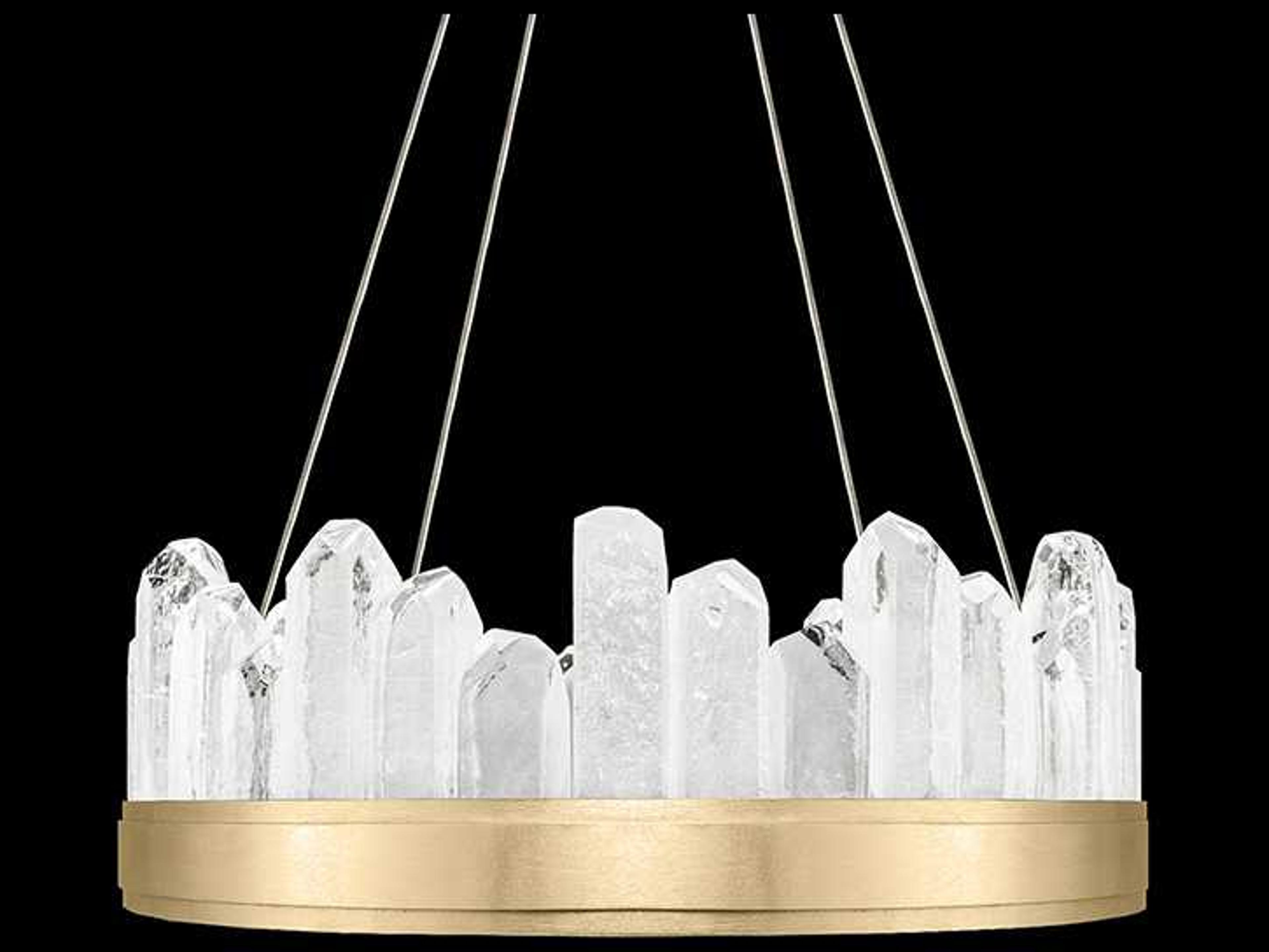 Fine Art Handcrafted Lighting Lior 12-Light Gold Glass LED Pendant