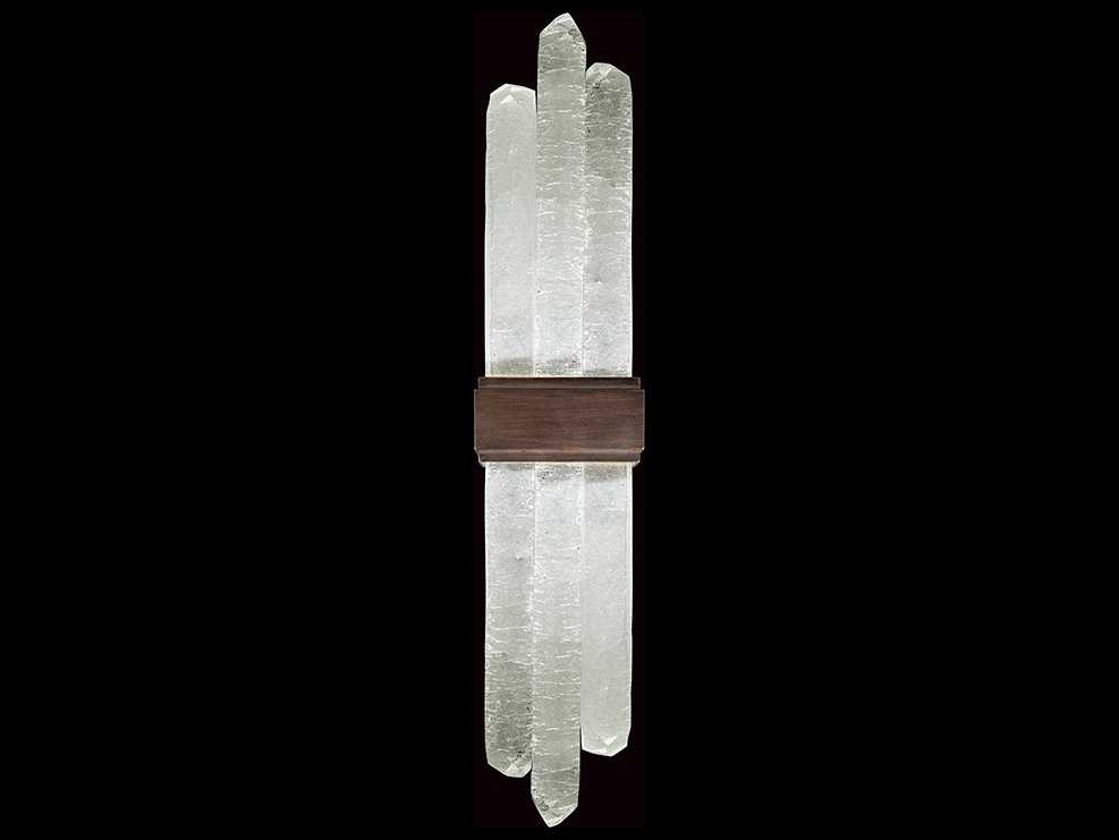 Fine Art Handcrafted Lighting Lior 2-Light Patinated Bronze Glass LED Wall Sconce