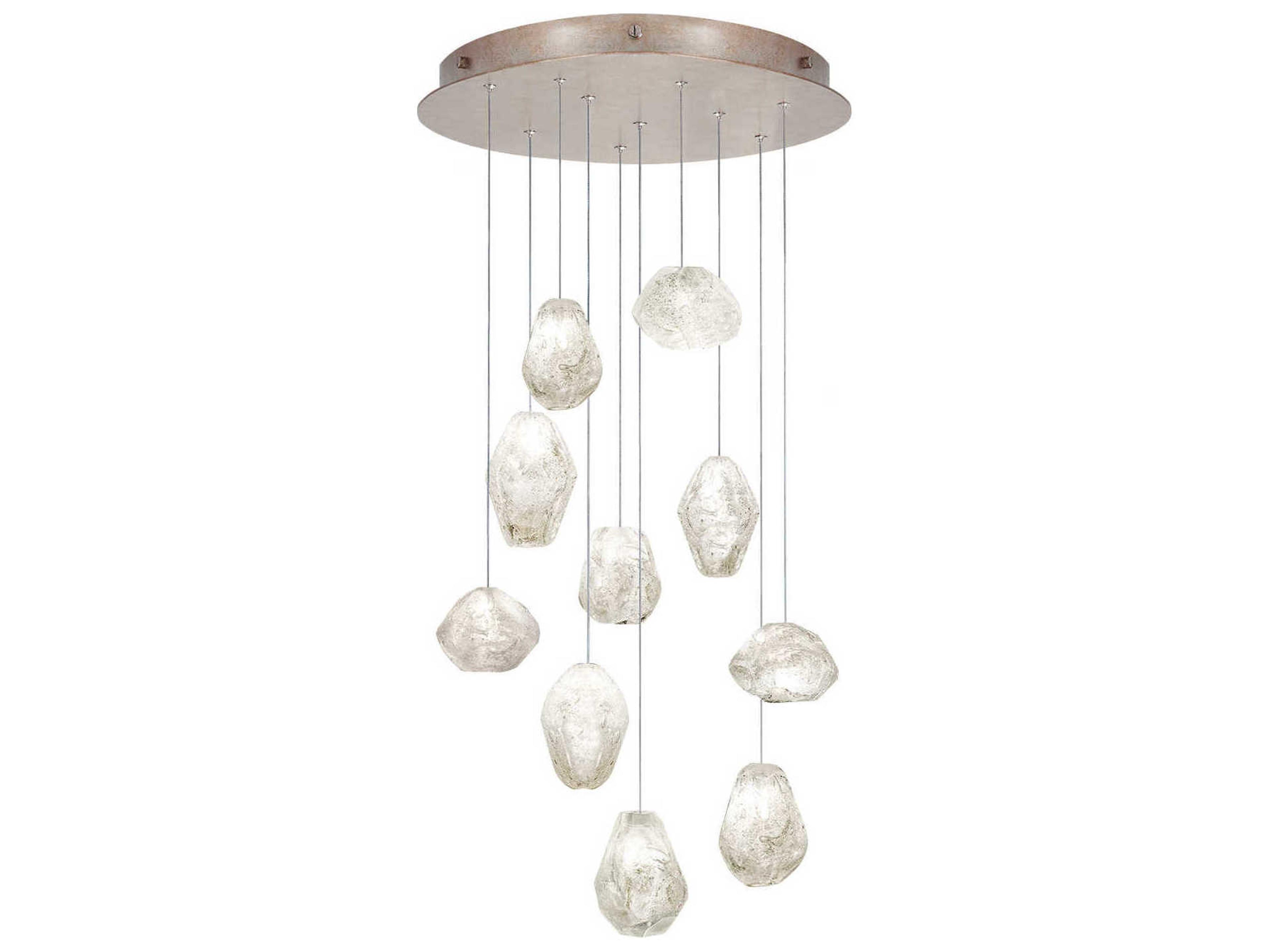 Fine Art Handcrafted Lighting Natural Inspirations 10-Light Gold Glass LED Pendant